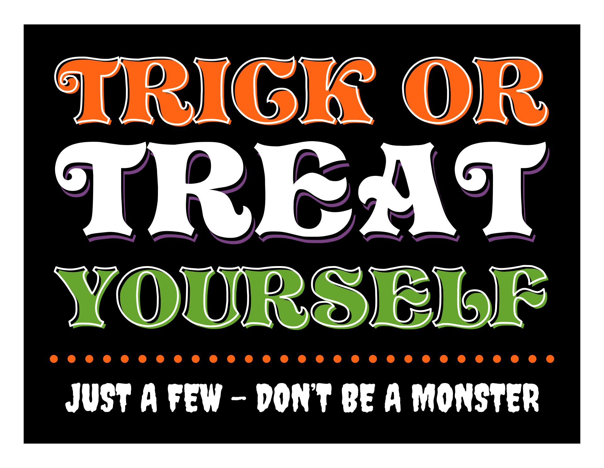 Halloween Candy Bowl Printable Sign