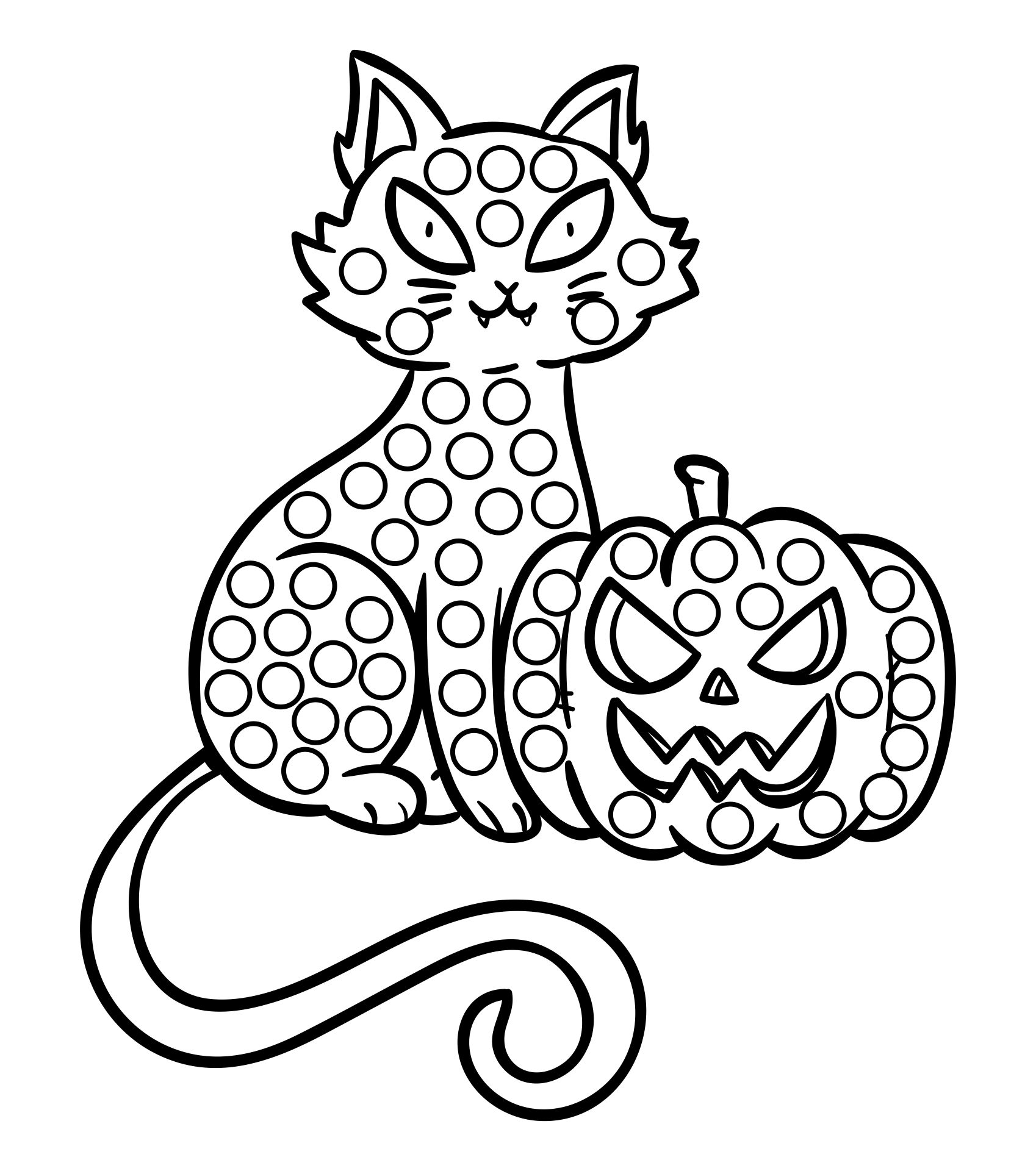 Halloween Do-a-Dot Printables Worksheet
