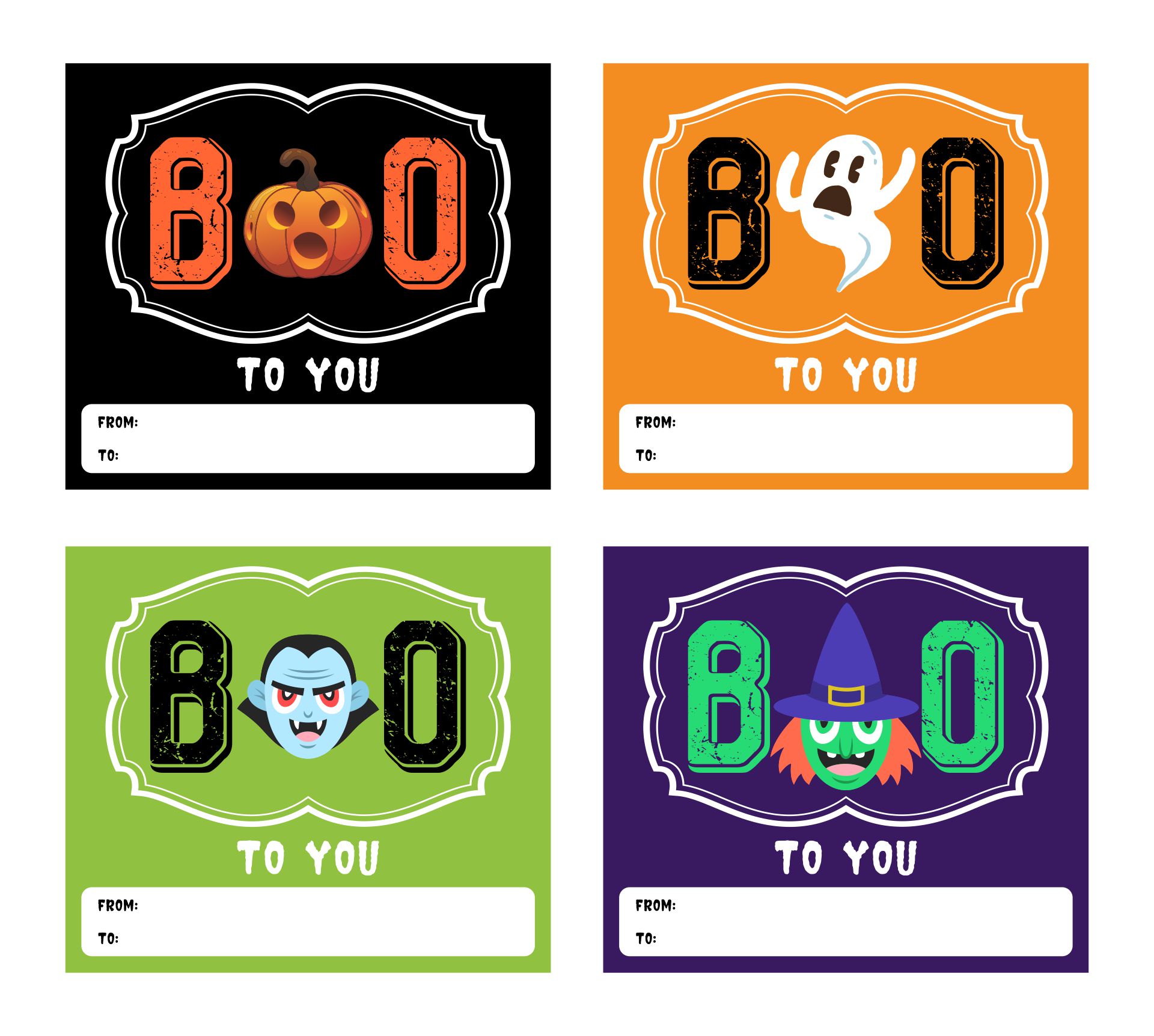 Halloween Emoji Gift Bags Printable Tags