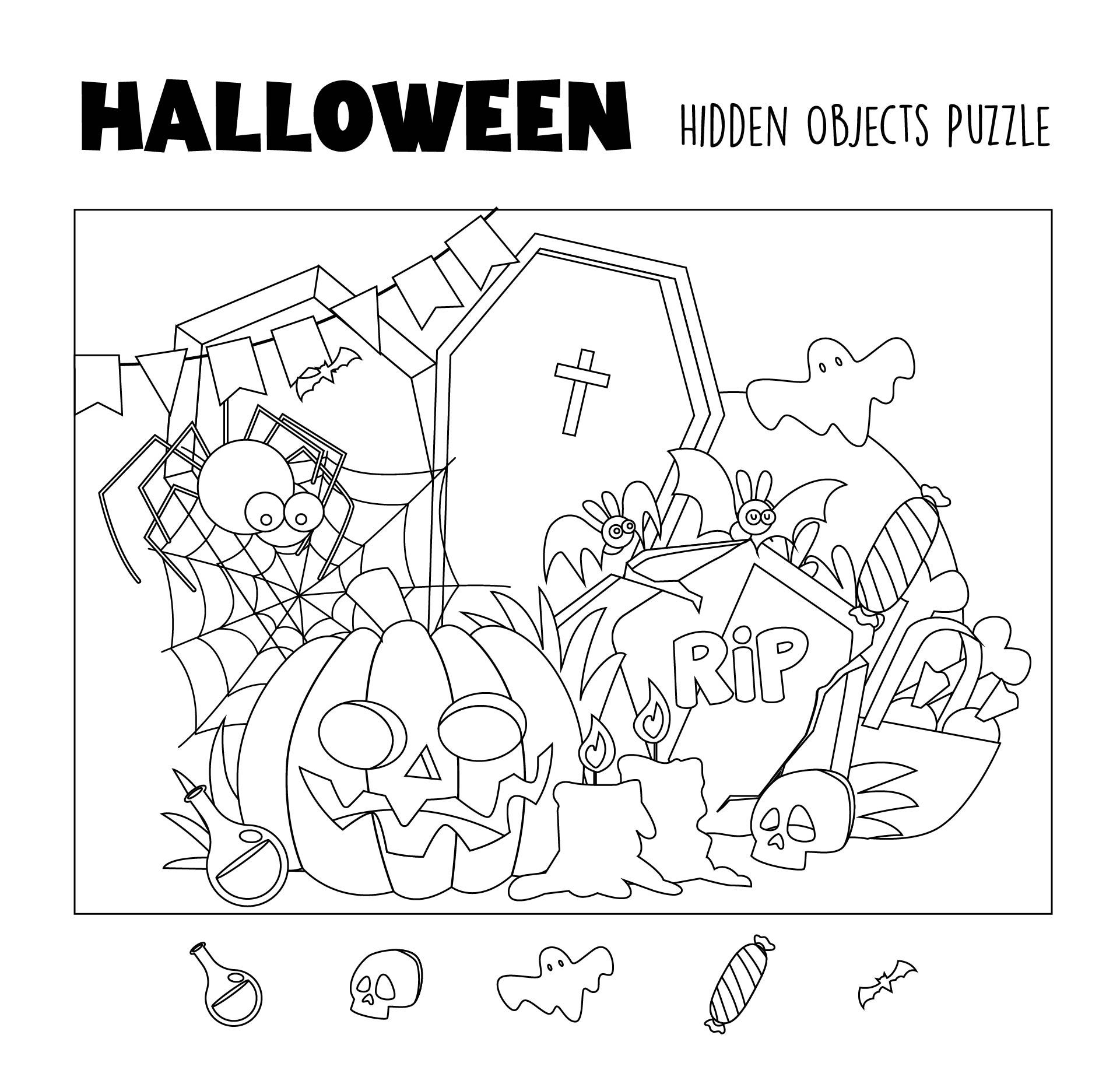 Halloween  Hidden Picture Printable Game