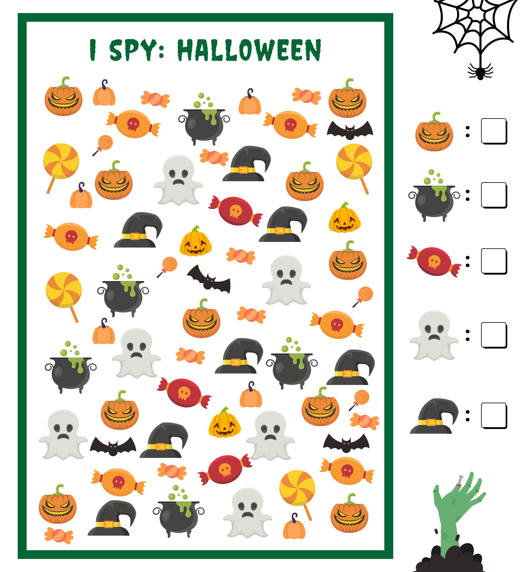 Halloween I Spy Game Printable Activity