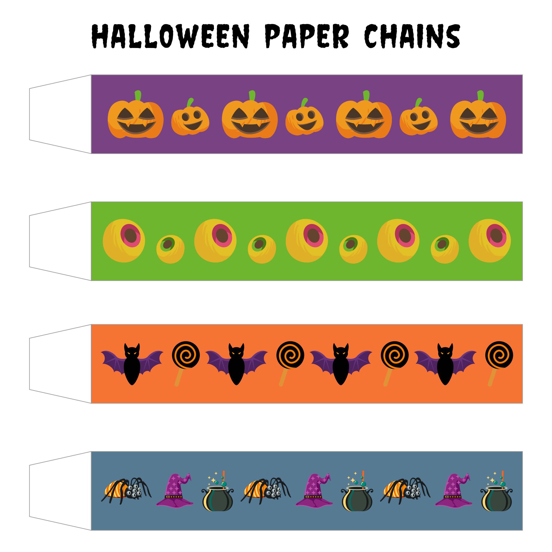 Halloween Paper Chains Printable