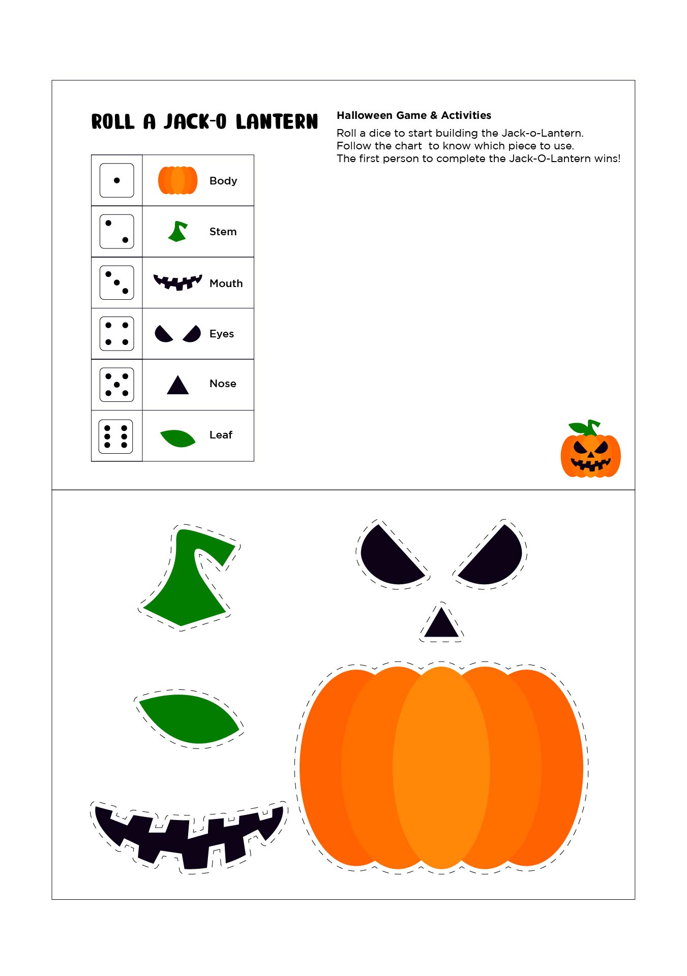 Halloween Printable Game & Activities