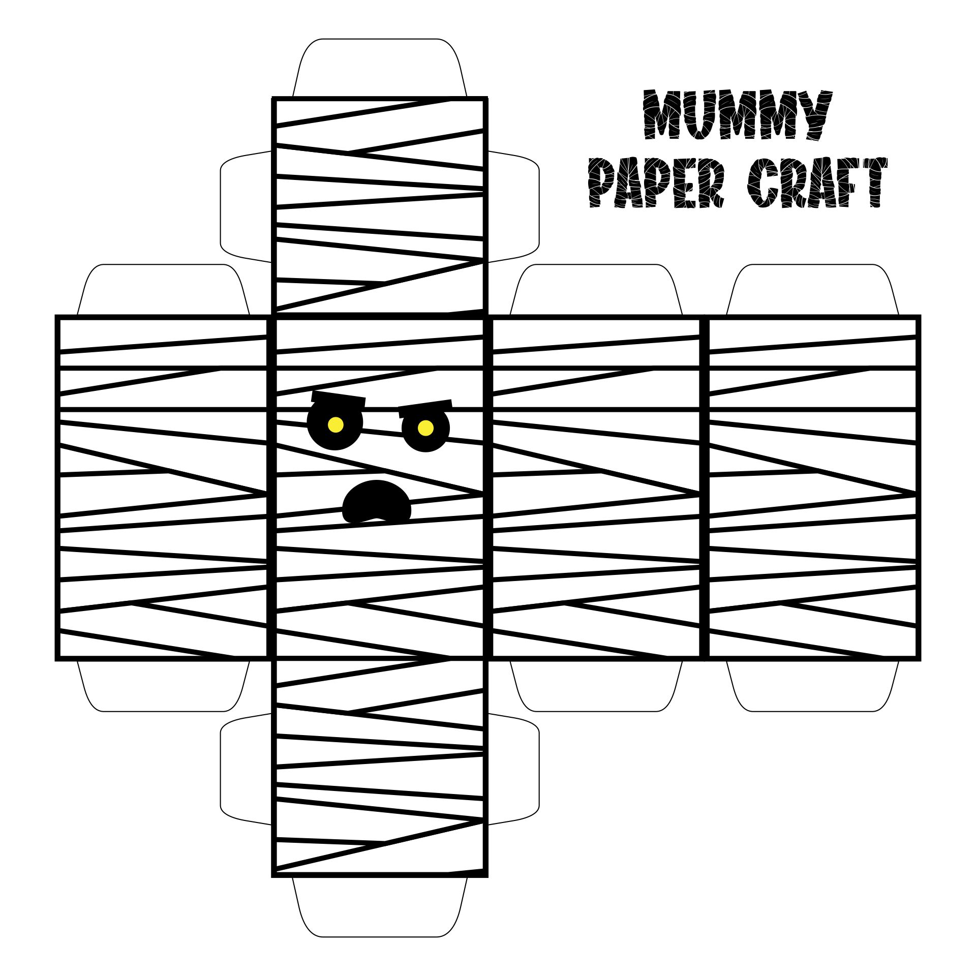 Halloween Printable Mummy Paper Craft