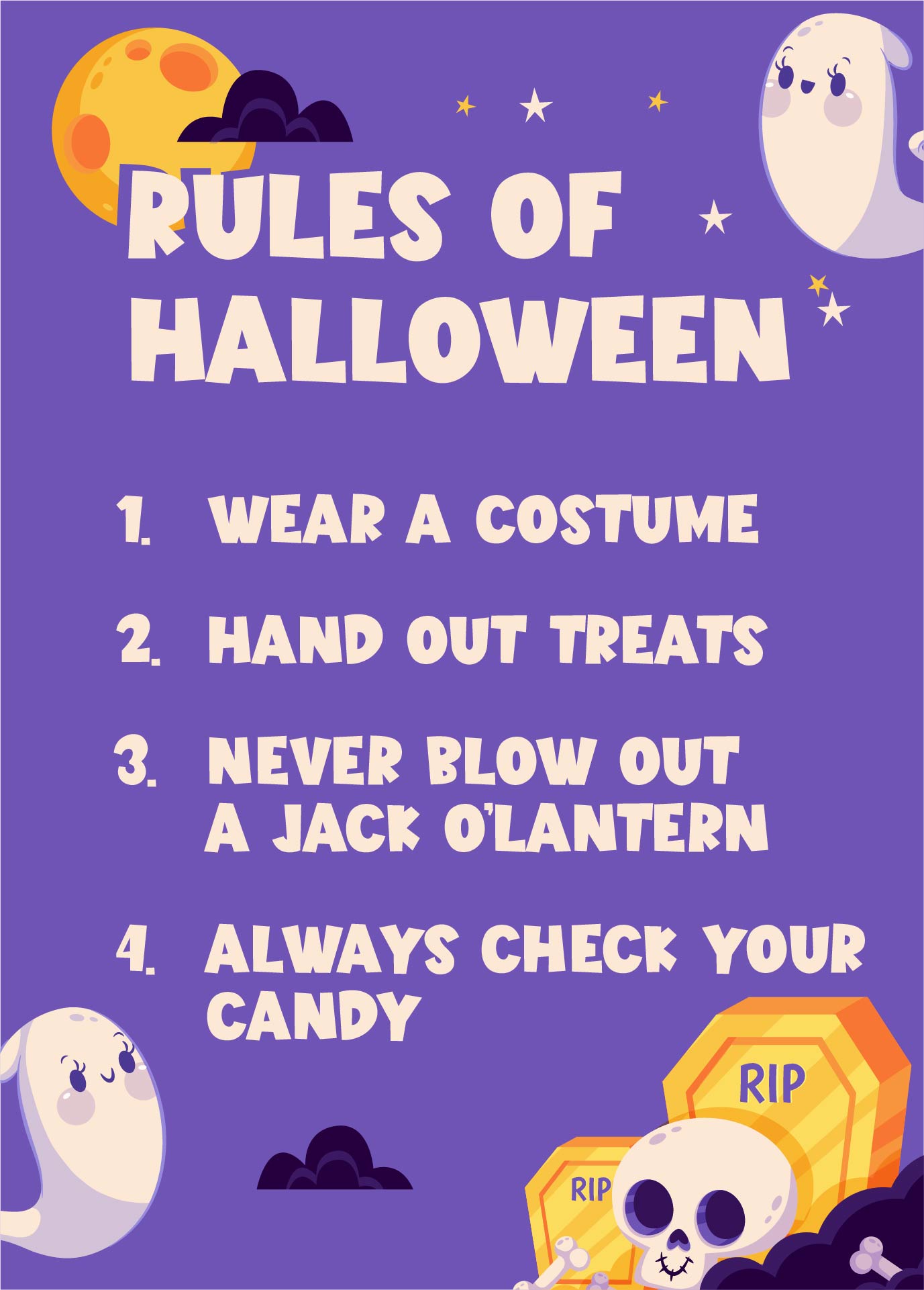Halloween Rules Printable Art