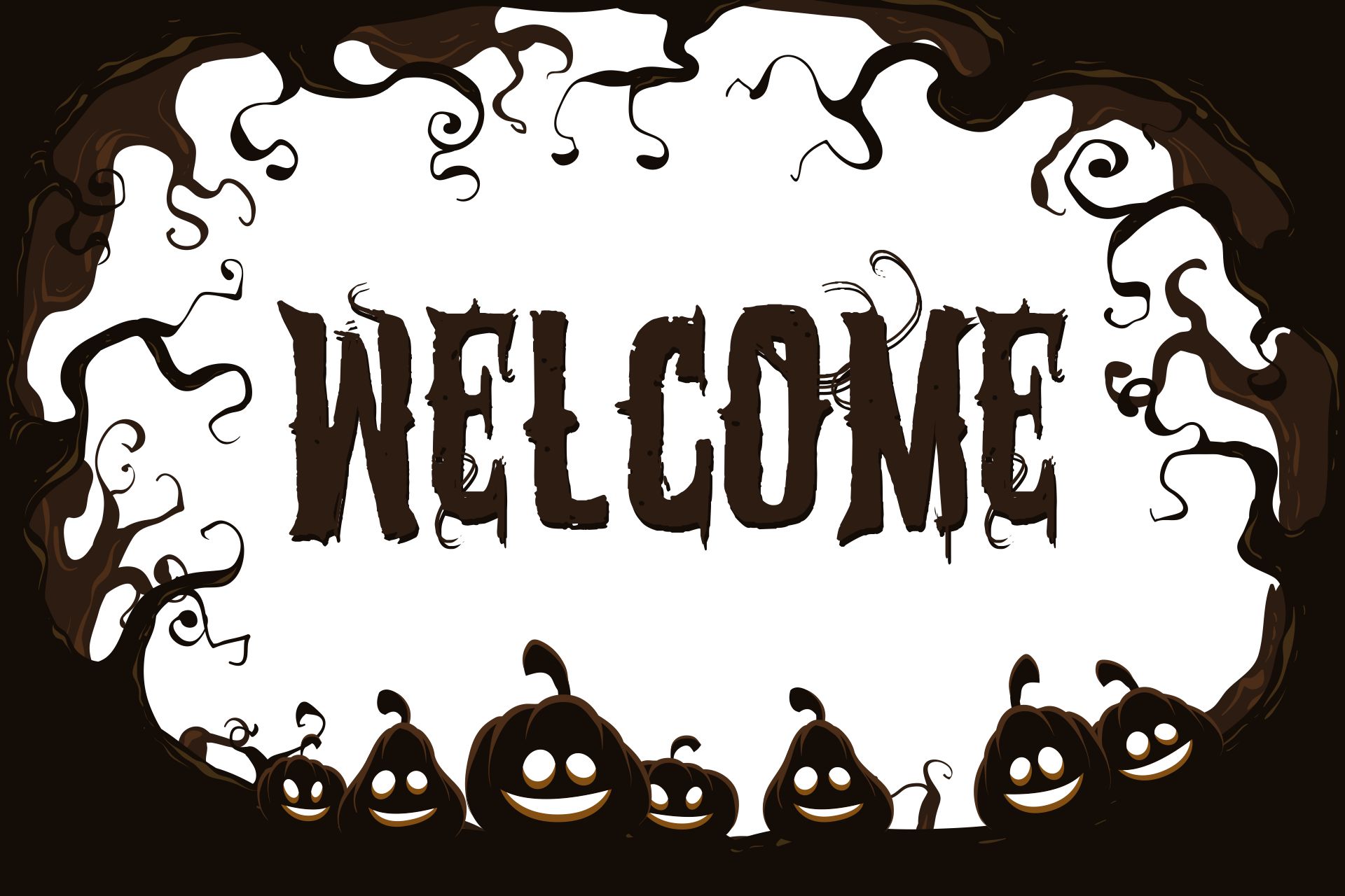 Halloween Scary Welcome Sign Printable