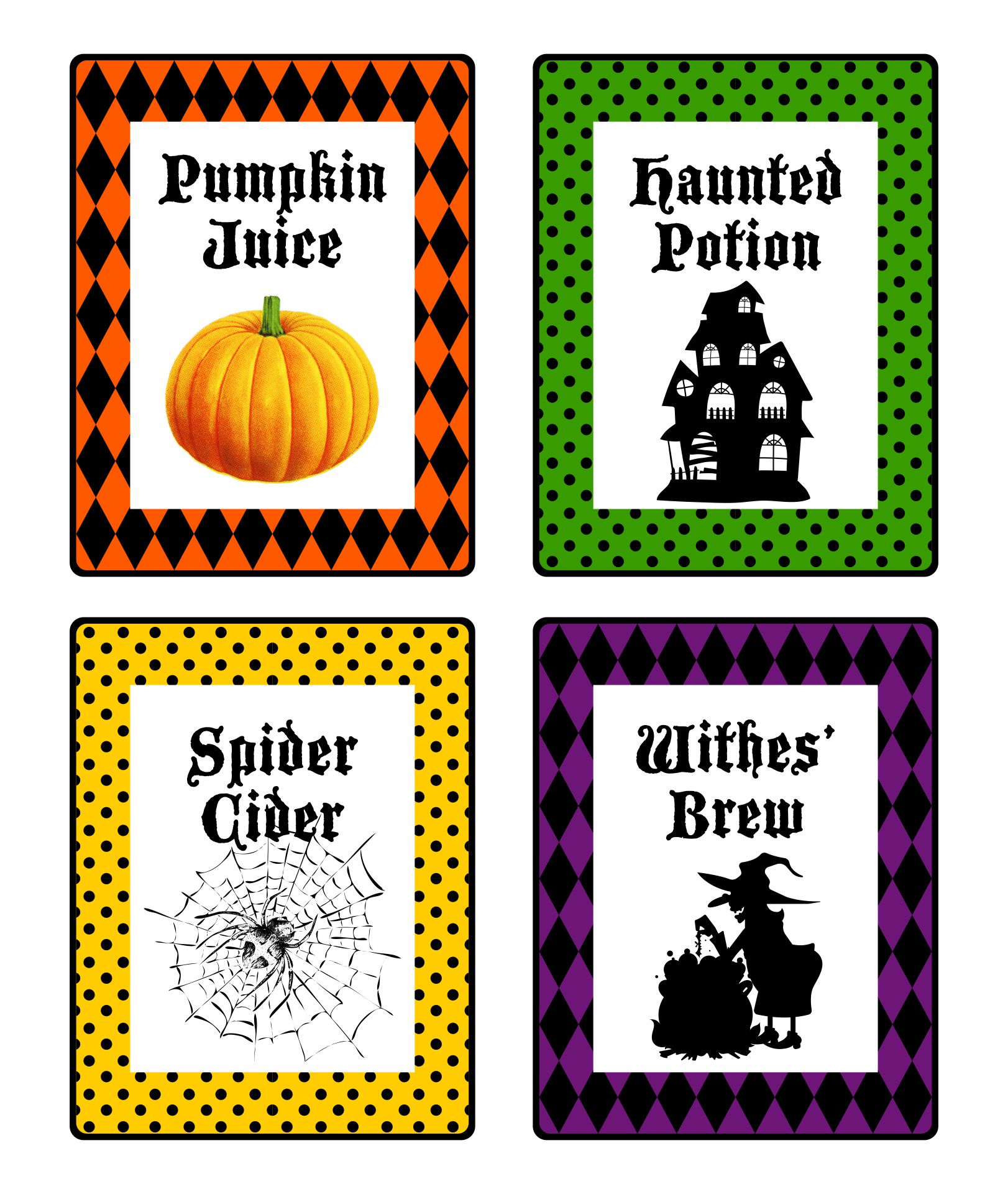 Halloween Soda Labels Printables
