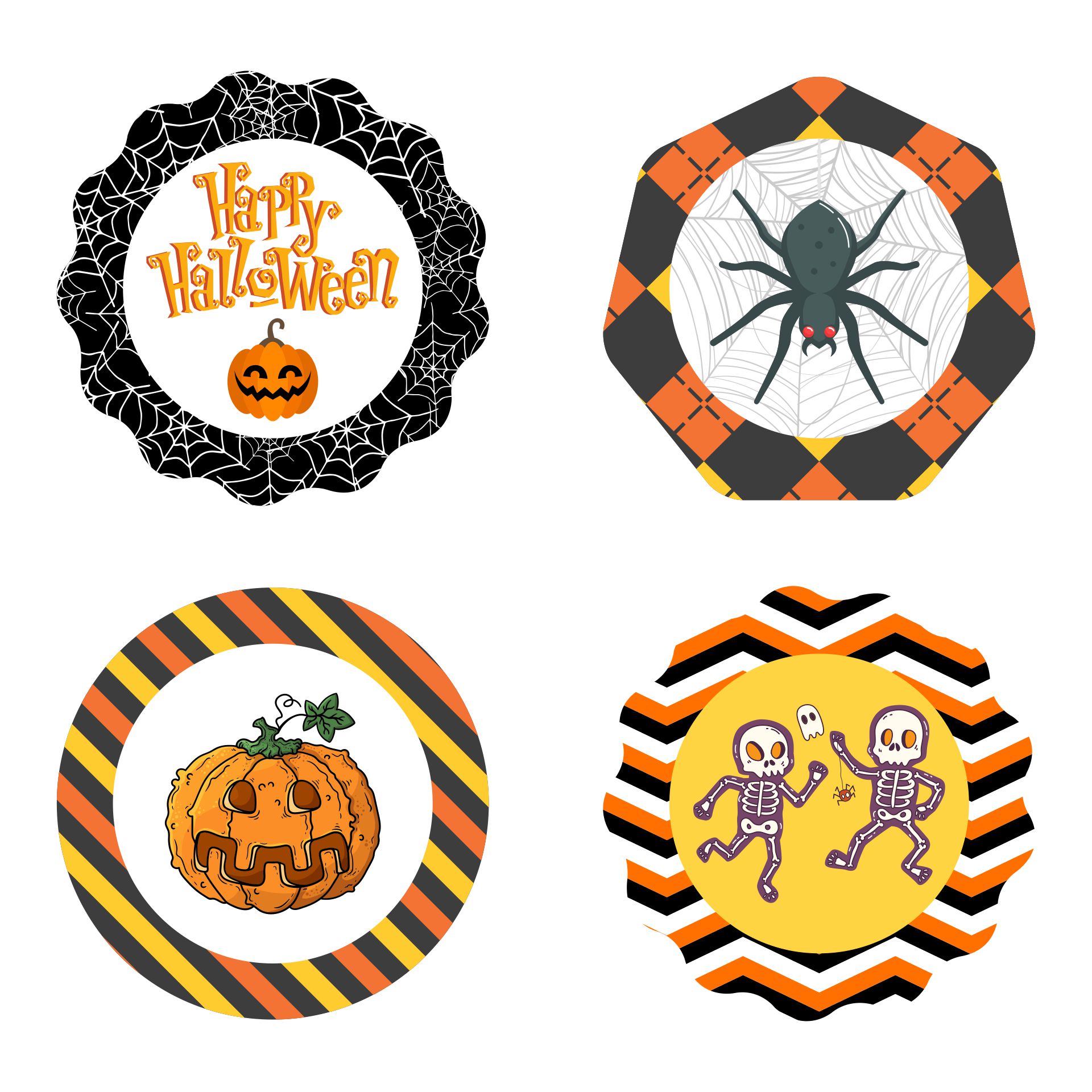 Halloween Stickers Labels Printable