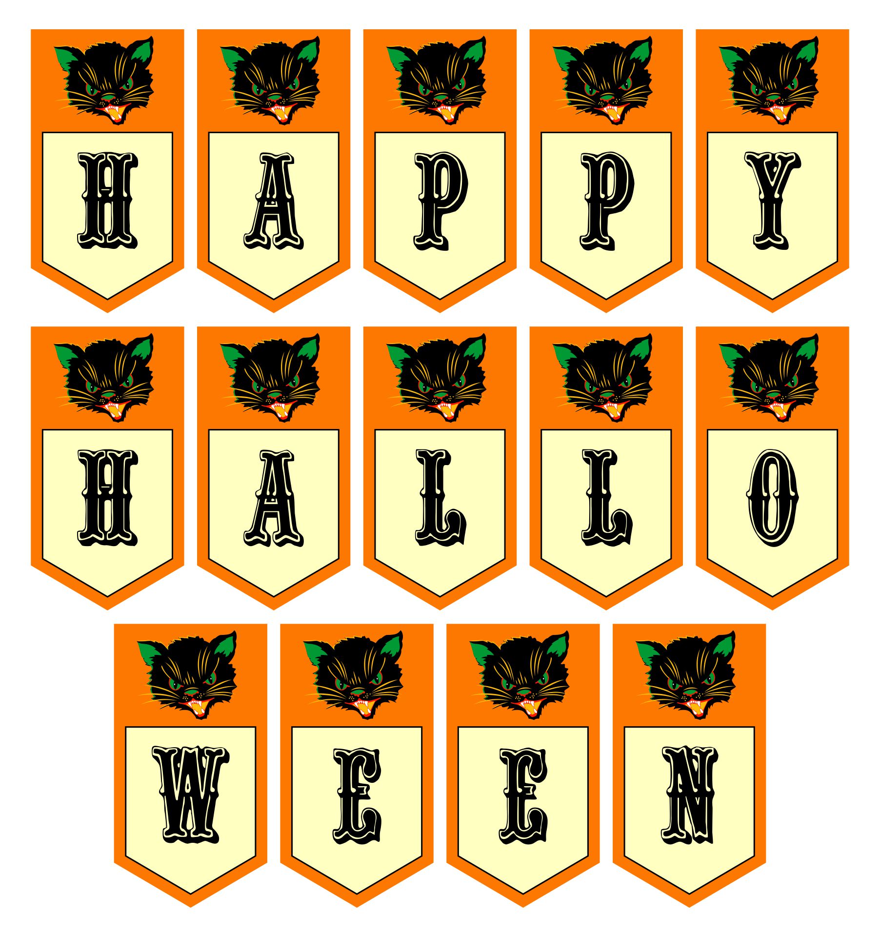 Happy Halloween Banner Decoration Printable