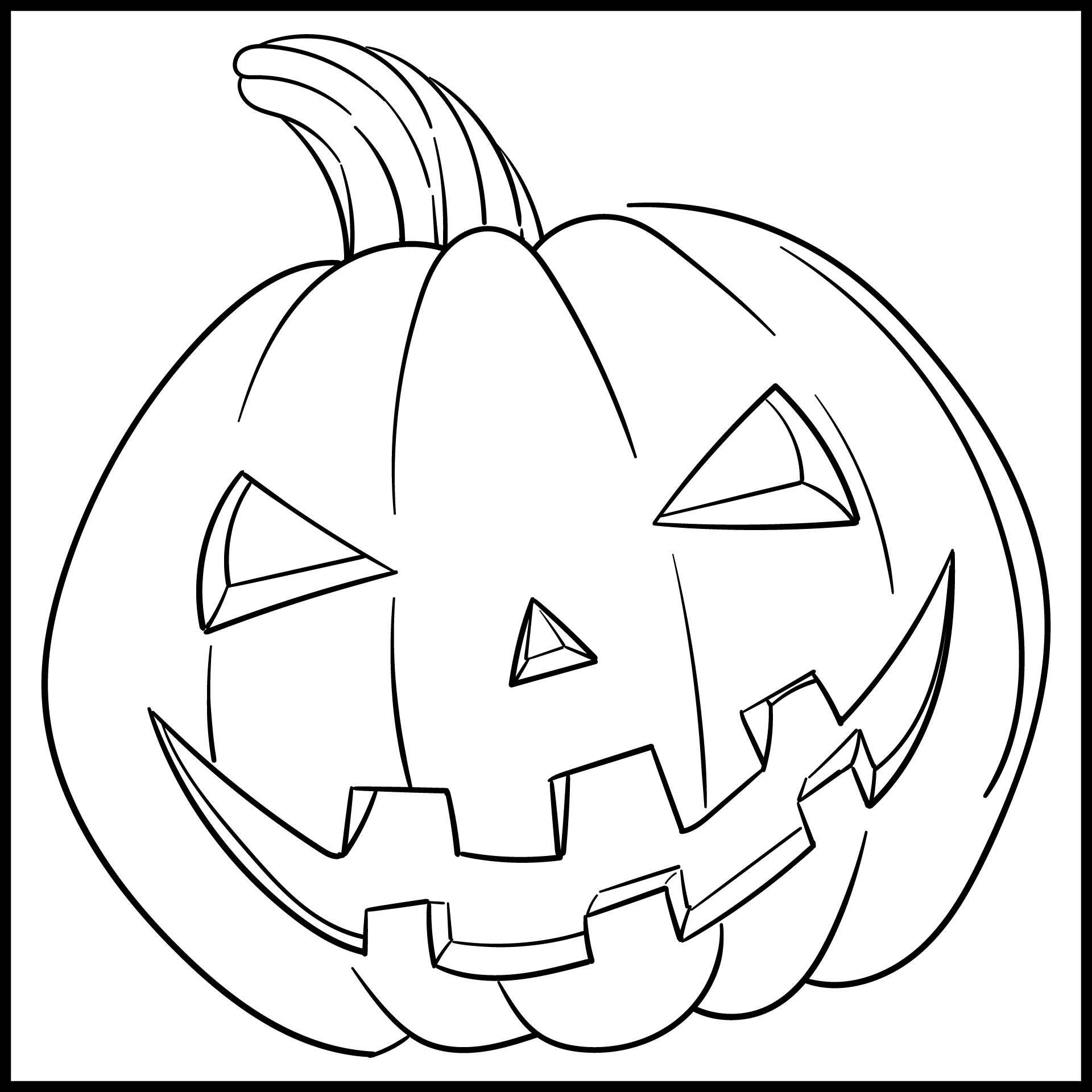 Jack O Lantern Pumpkins Halloween Printable Coloring Pages
