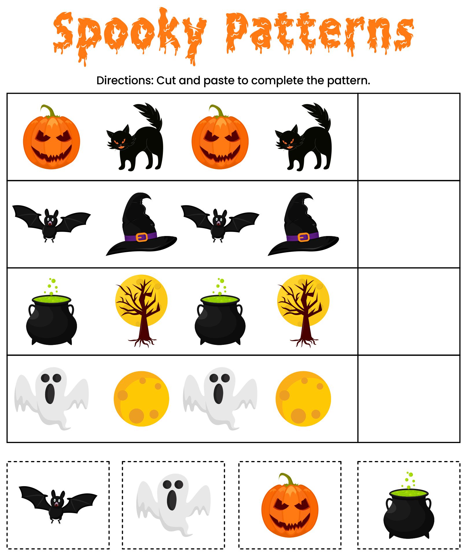 October Preschool Worksheet Printable