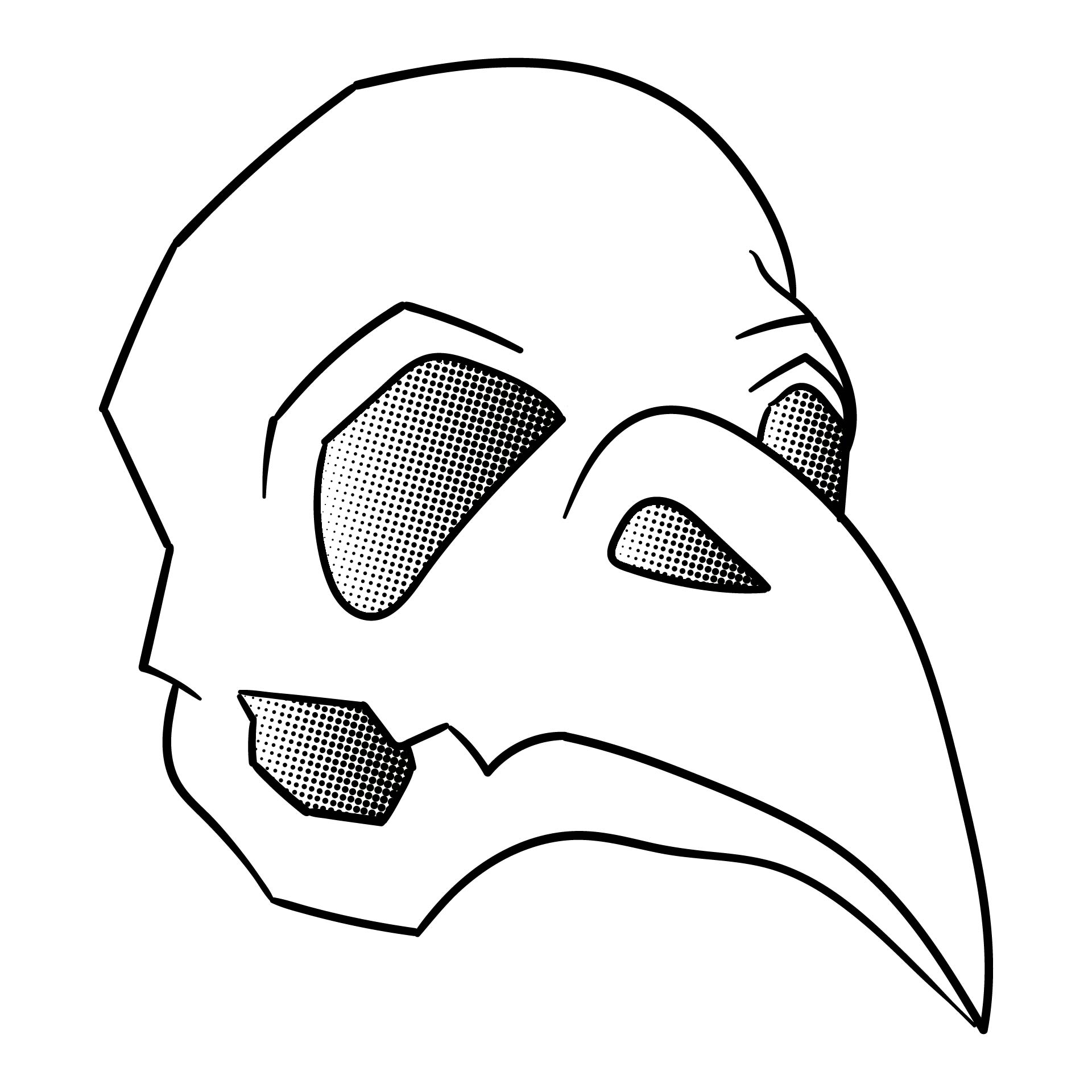 Plague Mask Printable Coloring Mask