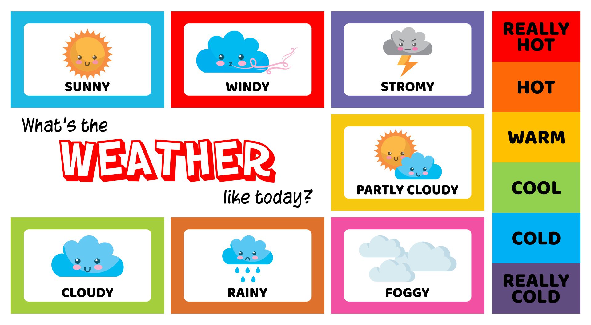 Preschool Weather Board Printable