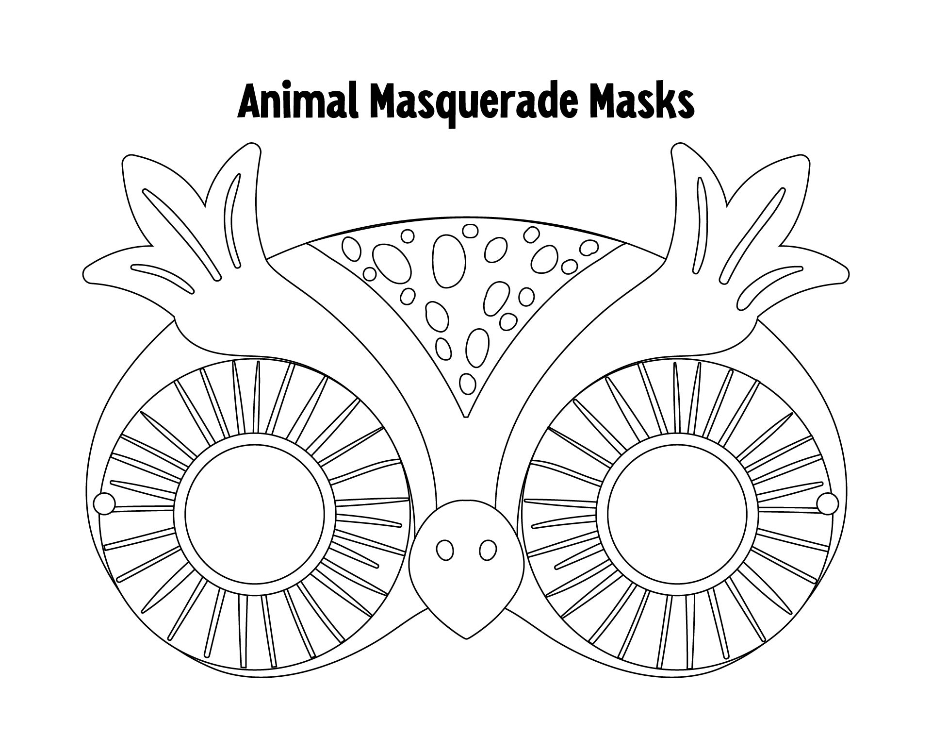 Printable Animal Masquerade Masks Template