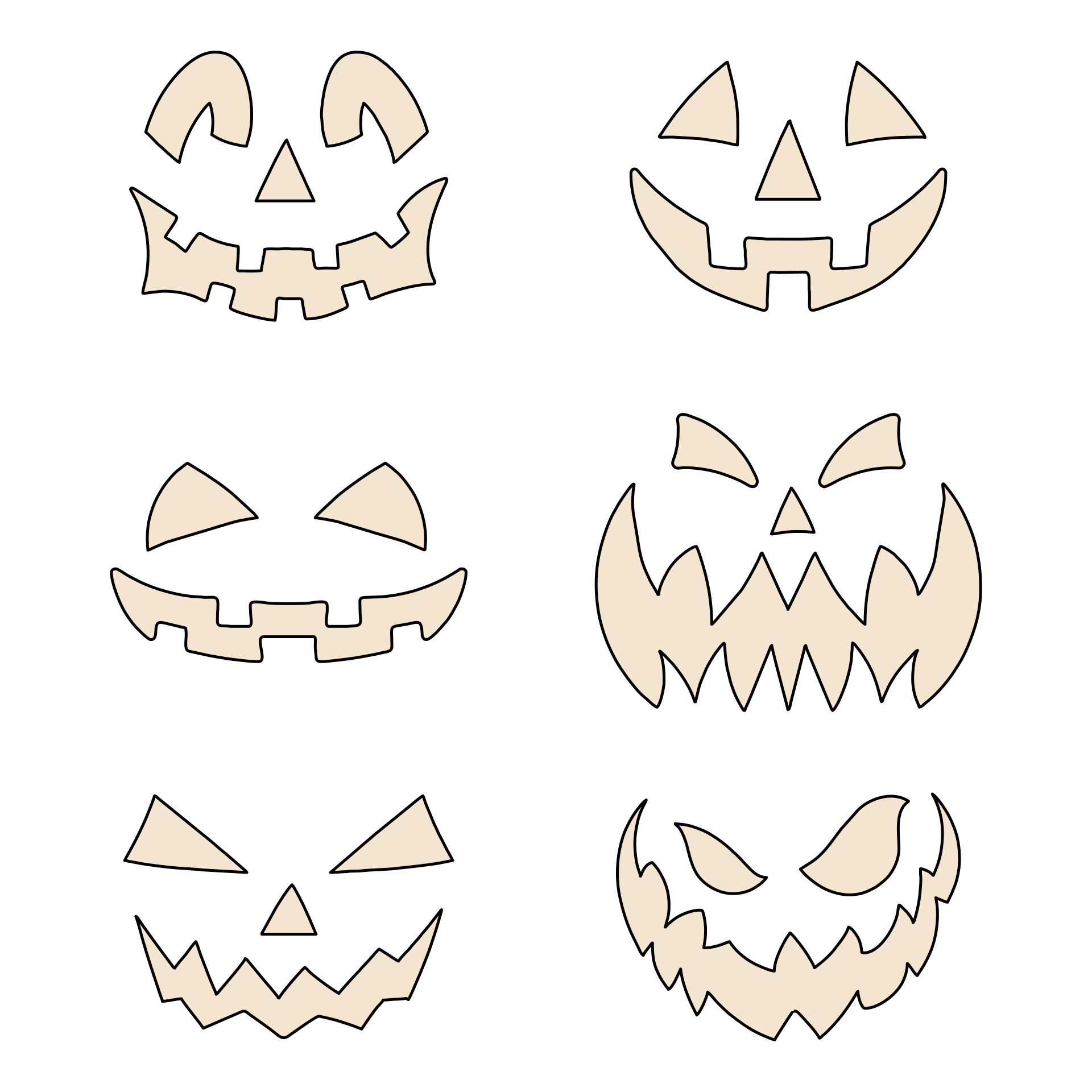 Printable Beginner Halloween Carving Stencils Ideas
