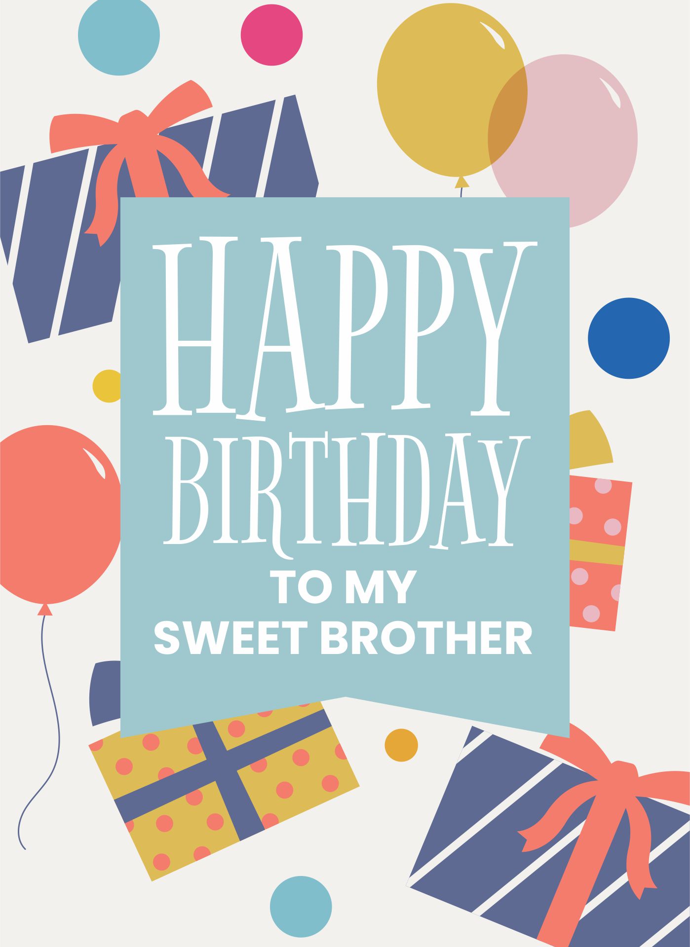 Printable Birthday Cards For Brother