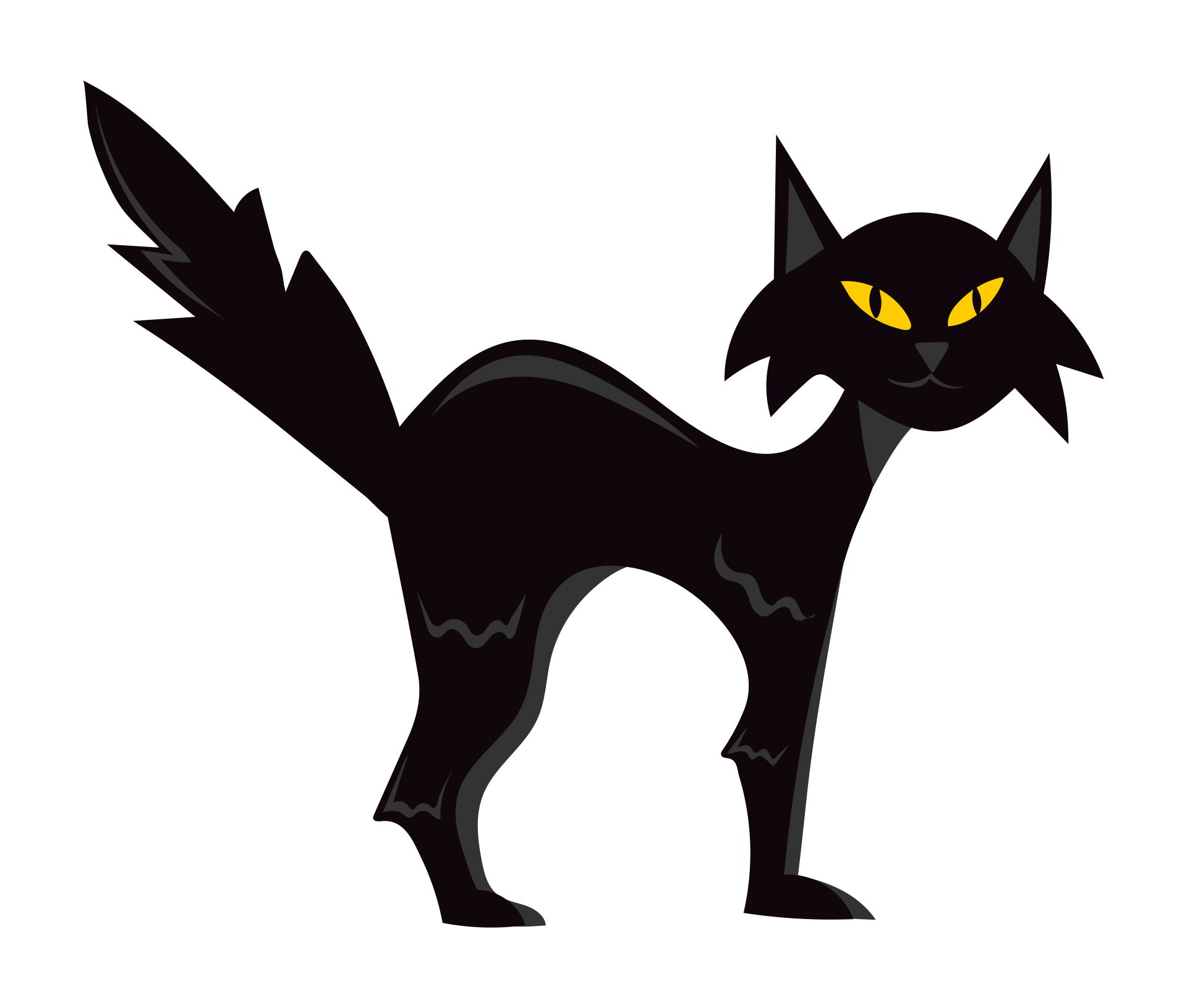 Printable Black Cat Clip Art