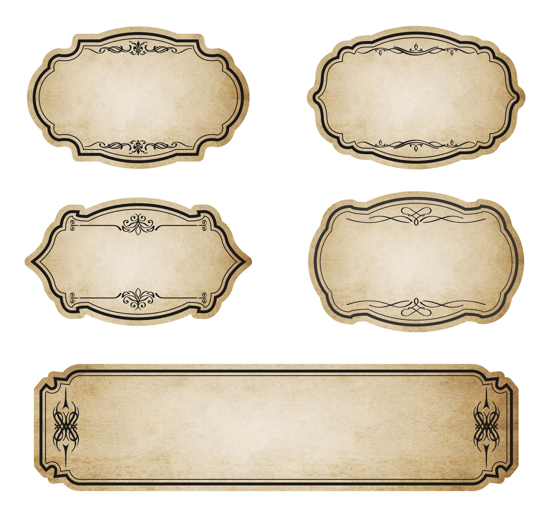 Printable Blank Vintage Apothecary Labels