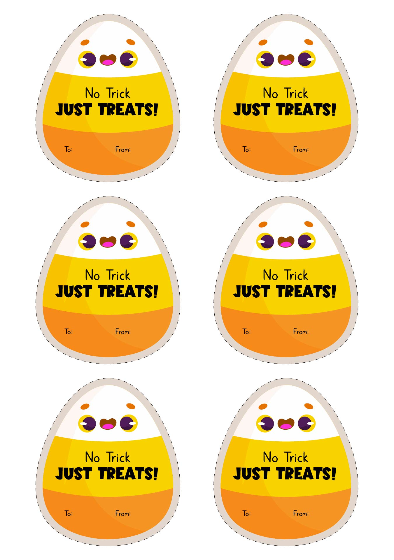 Printable Candy Corn Gift Tags