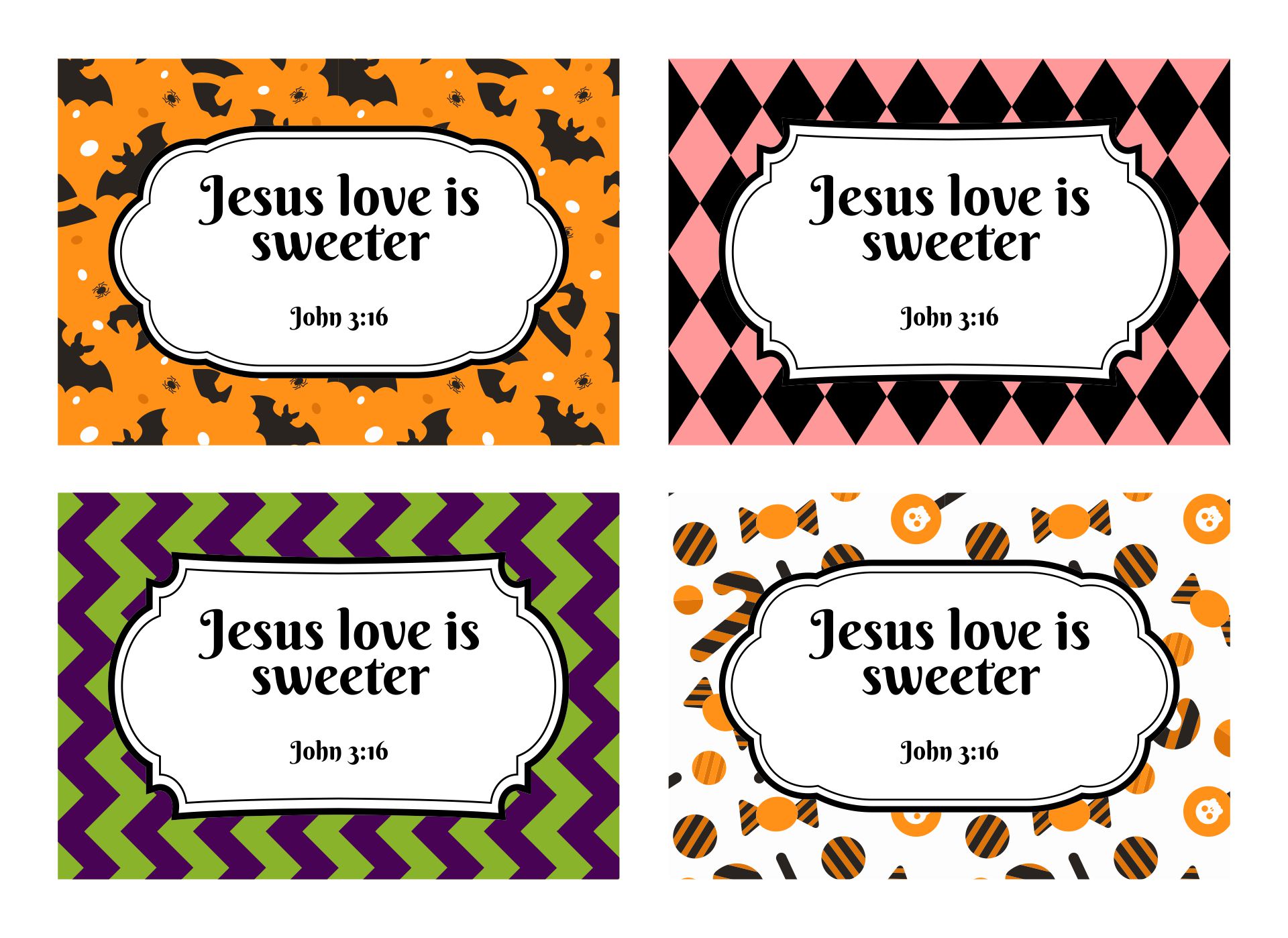 Printable Christian Halloween Candy Labels
