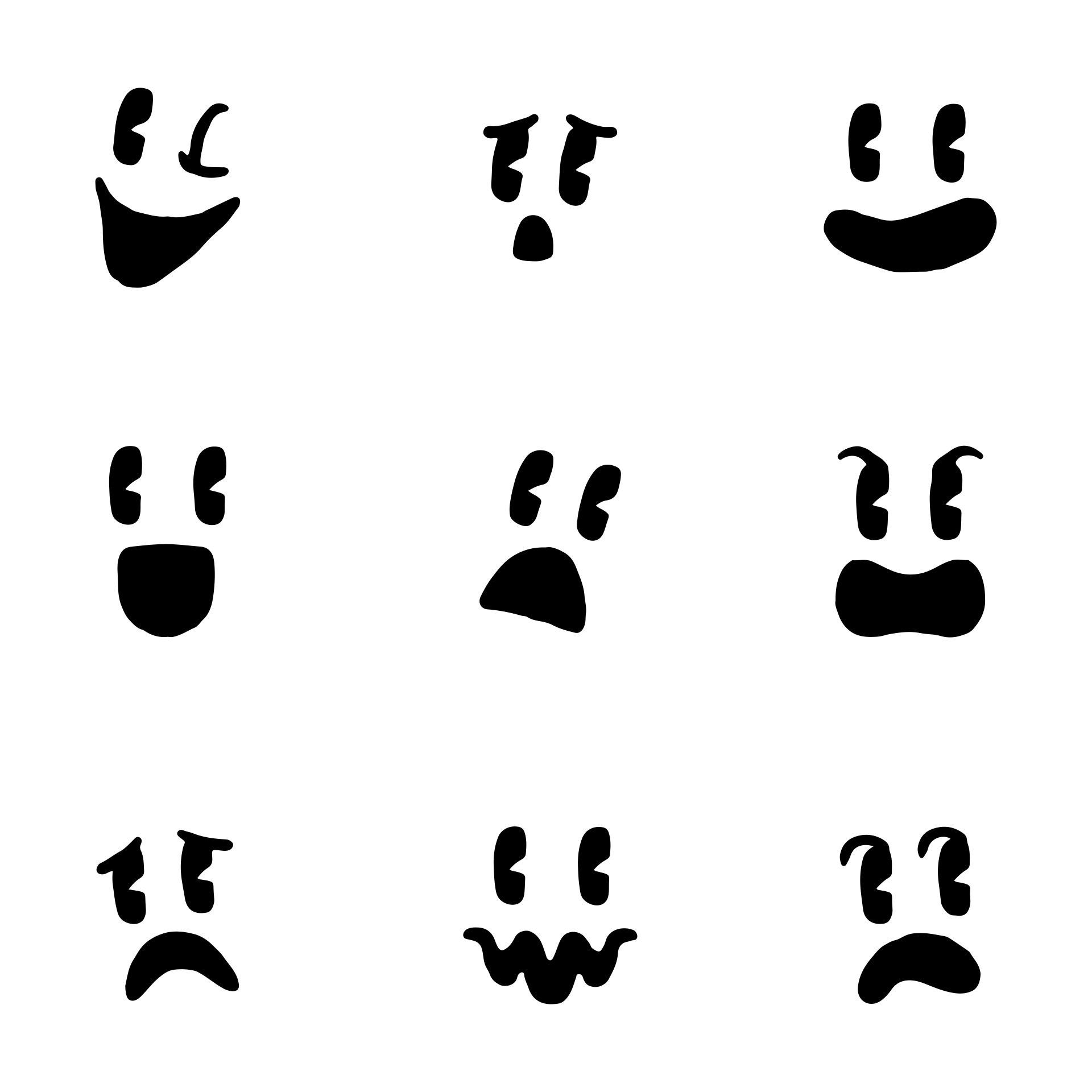 Printable Cute Ghost Faces Templates