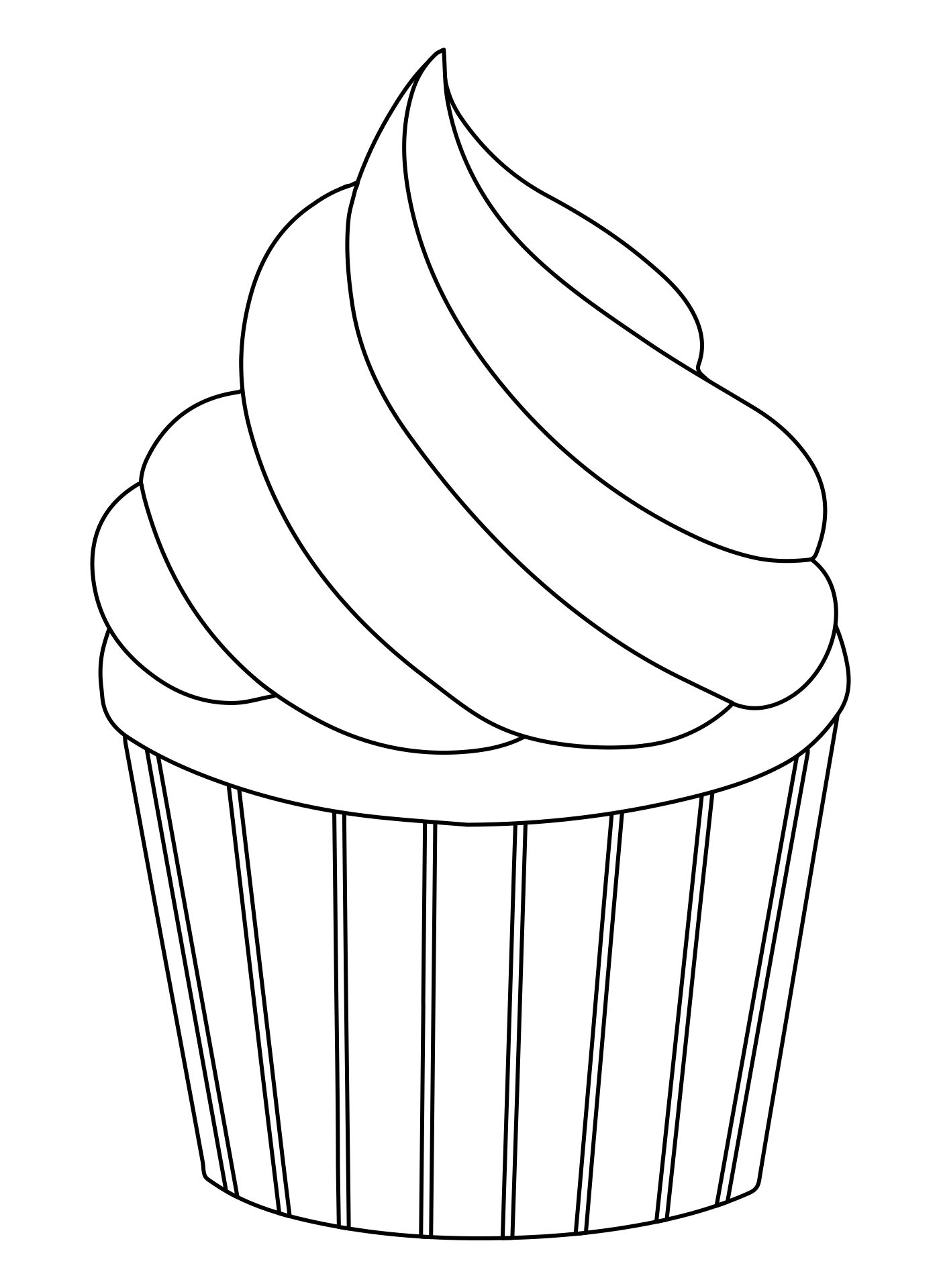 Printable Extra Large Cupcake Template
