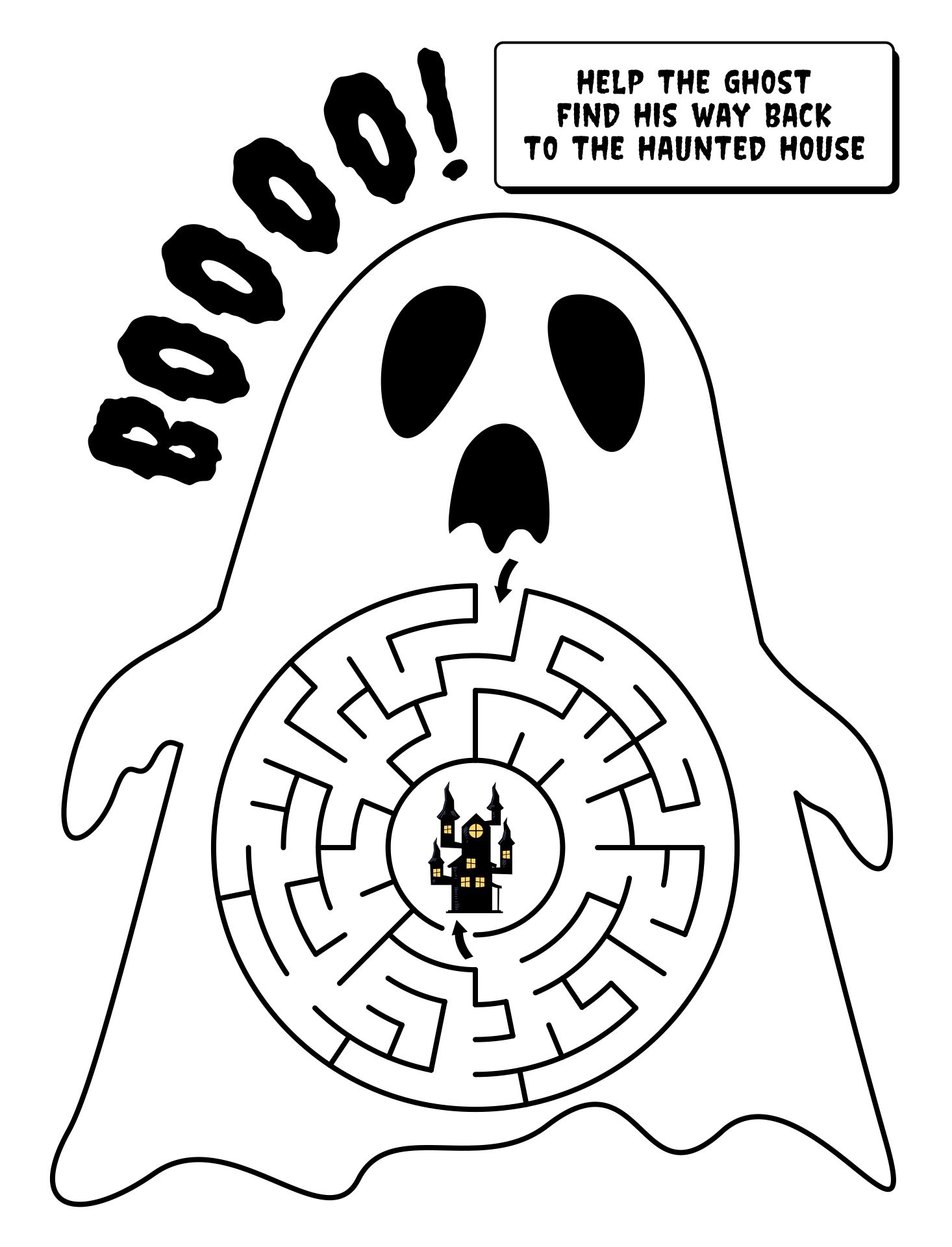 Printable Ghost Maze Enchanted Learning