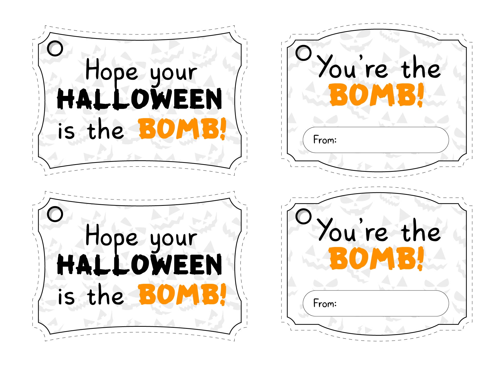 Printable Halloween Bath Bomb Tags