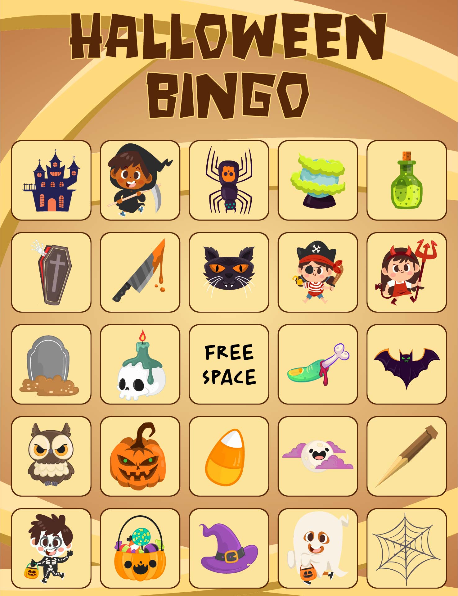 Printable Halloween Bingo Cards Party Games