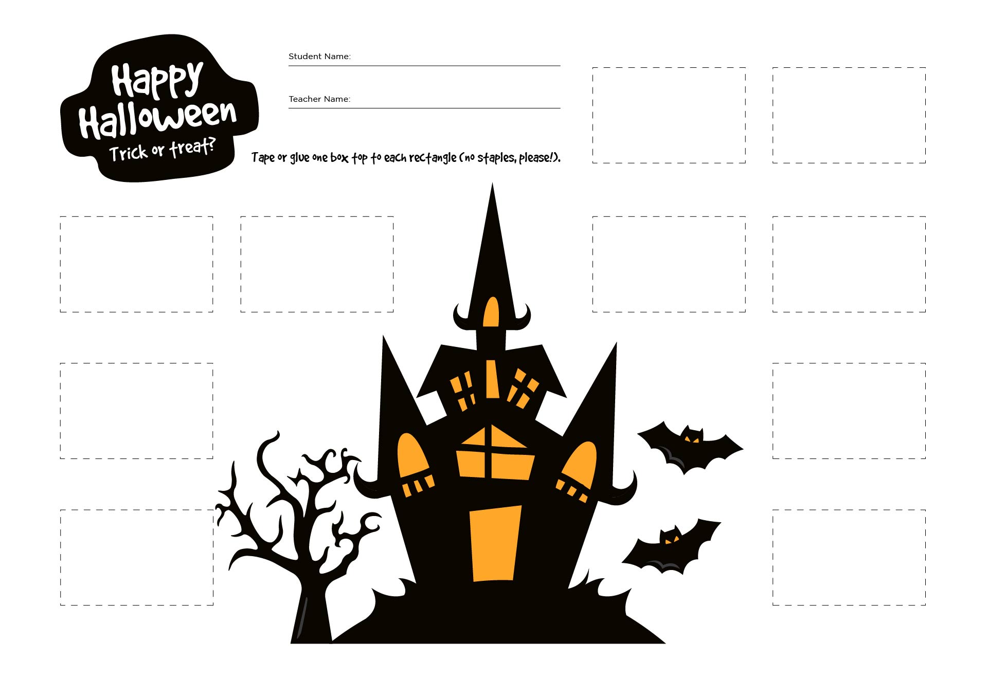 Printable Halloween BTFE Collection Sheets