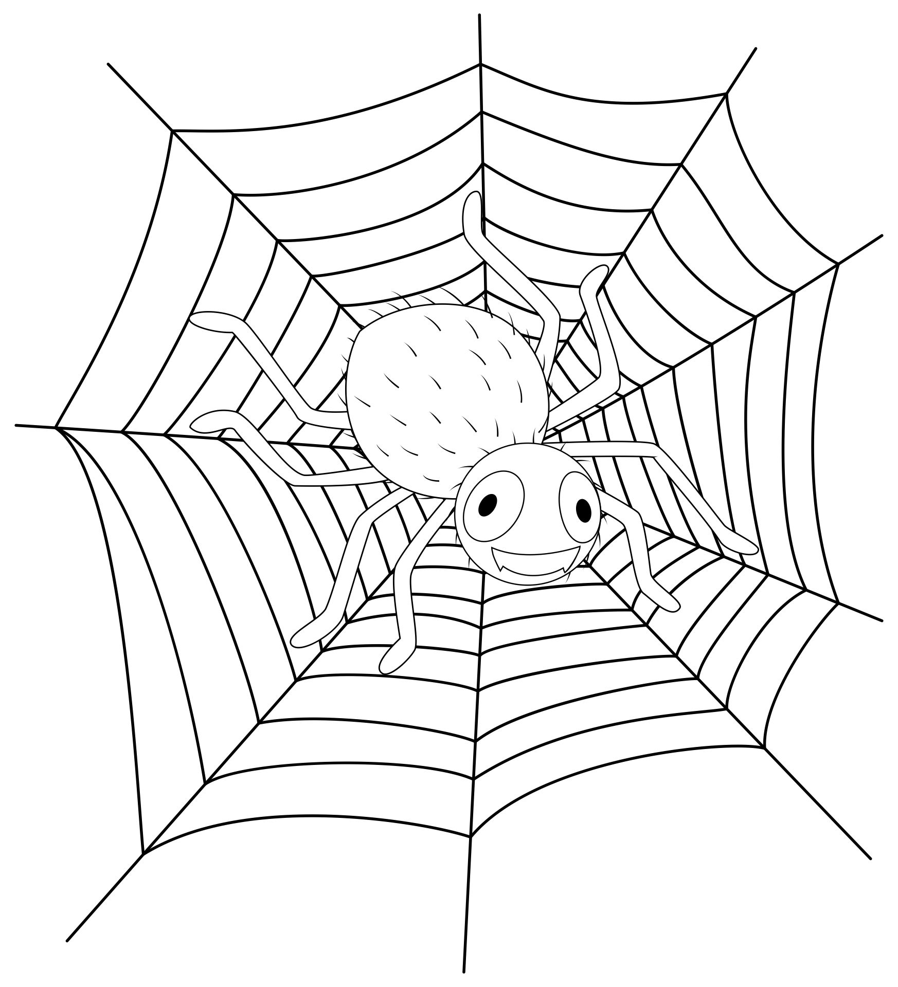 Printable Halloween Coloring Page Of A Spider