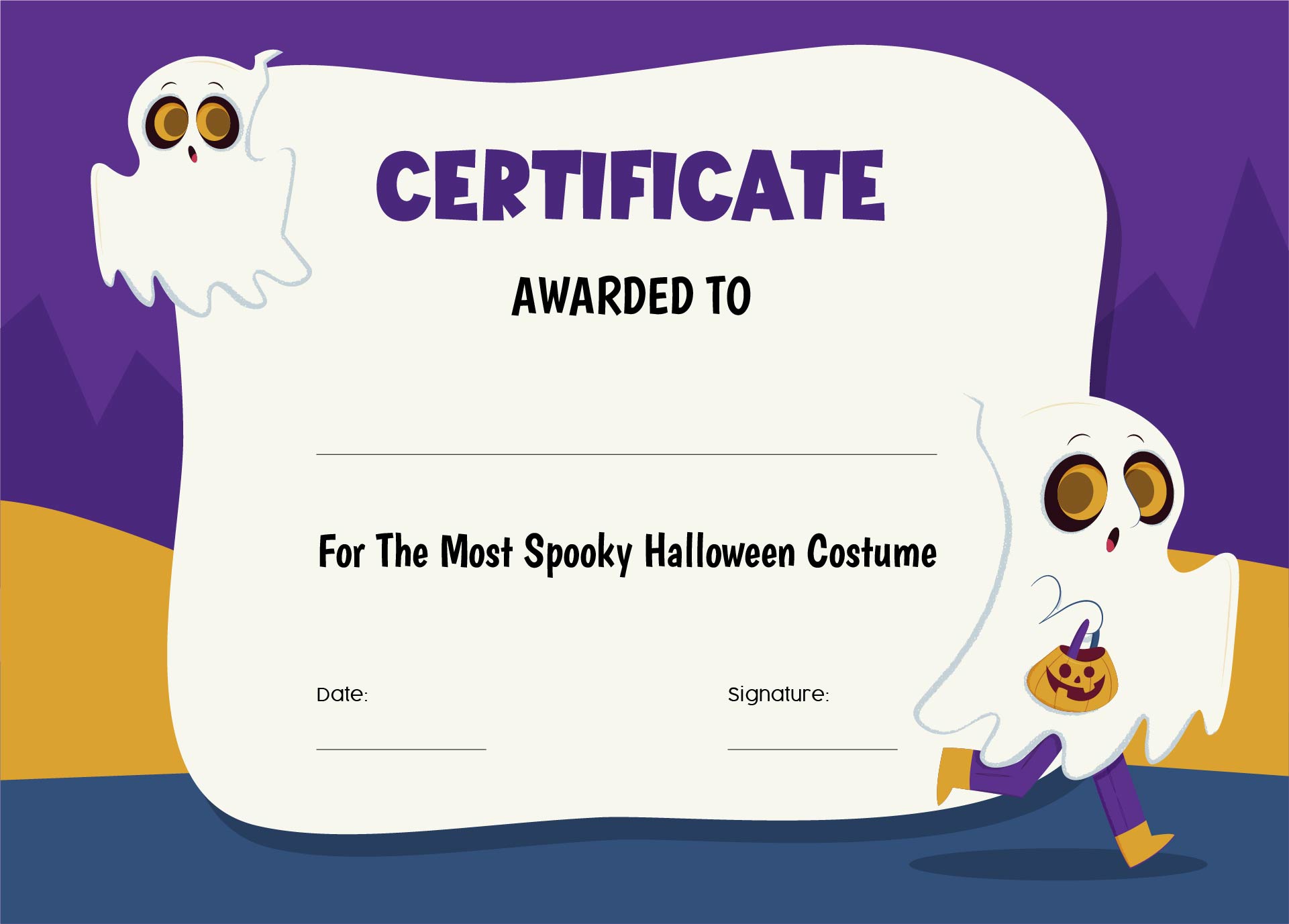 Printable Halloween Costume Contest Awards For Class Party
