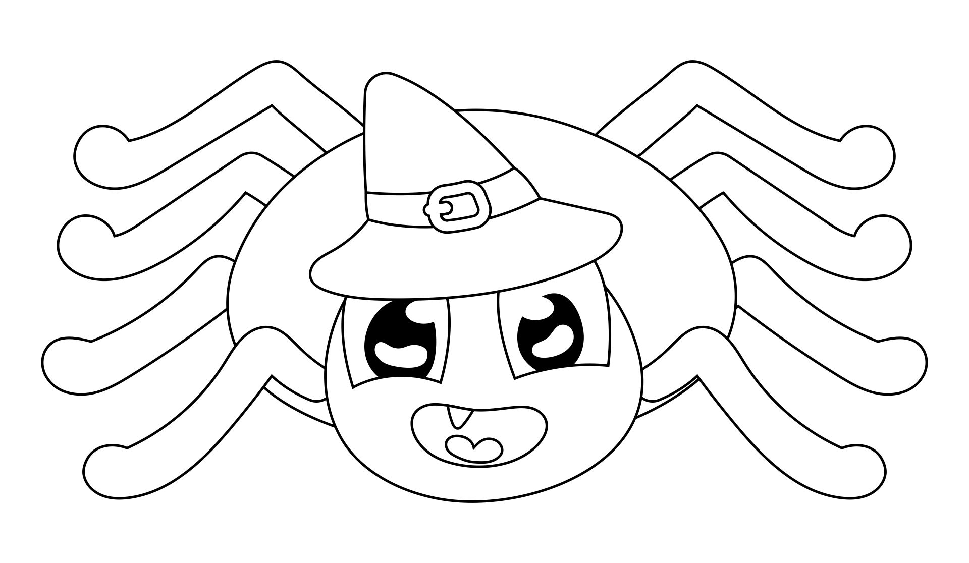 Printable Halloween Craft Spider Coloring Page