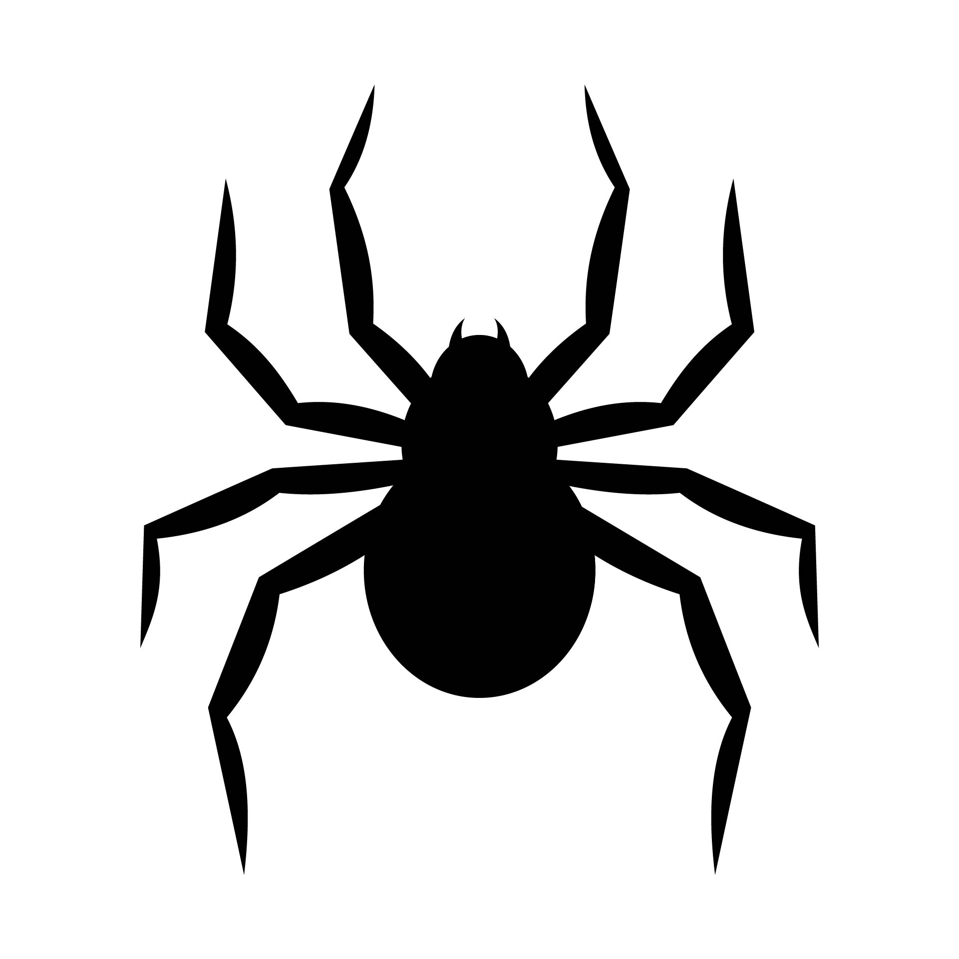 Printable Halloween Dropping Spider Silhouette Template
