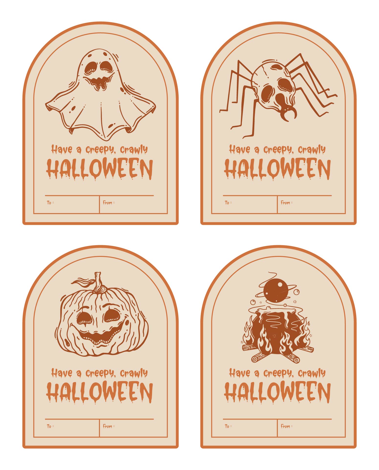 Printable Halloween Gift Jar Labels Template