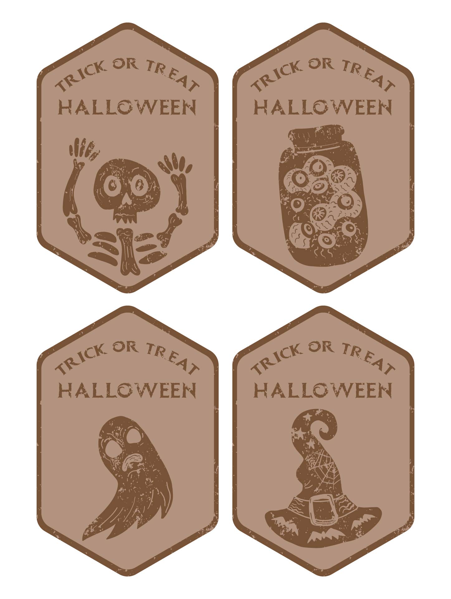 Printable Halloween Graphics Vintage Badges And Labels