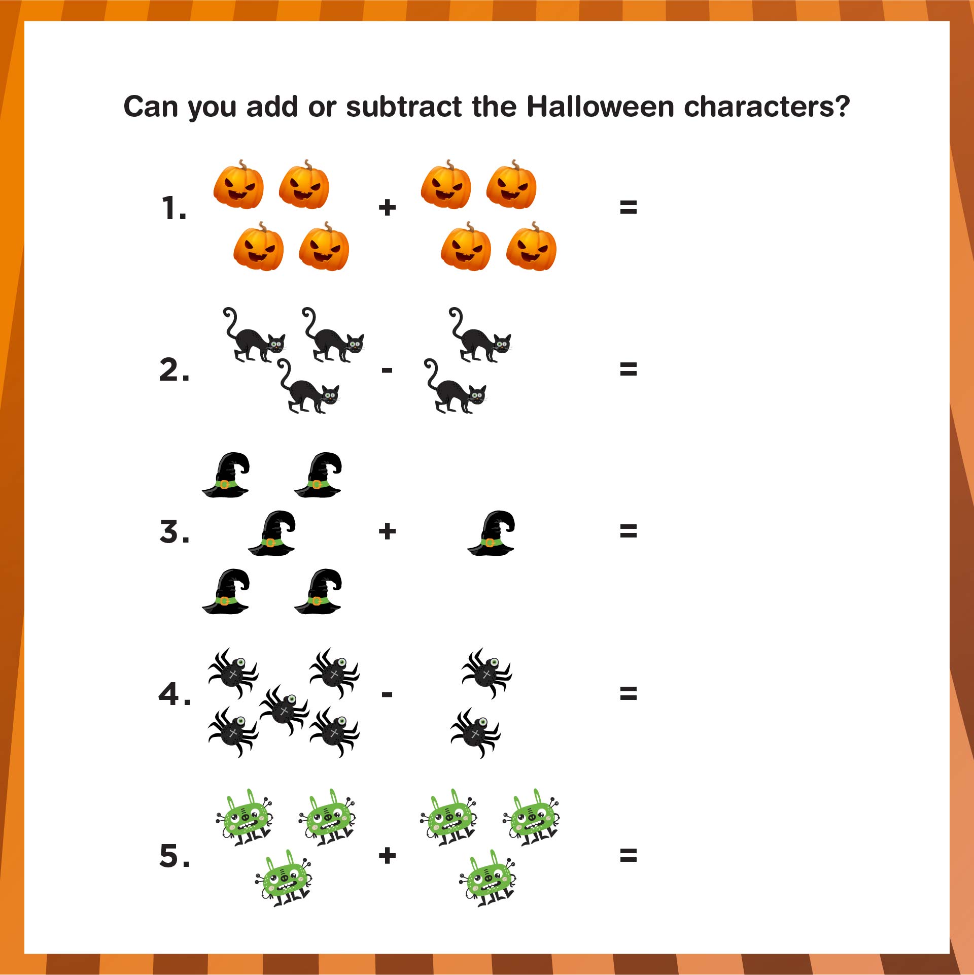 Printable Halloween Math 5th Grade Worksheets