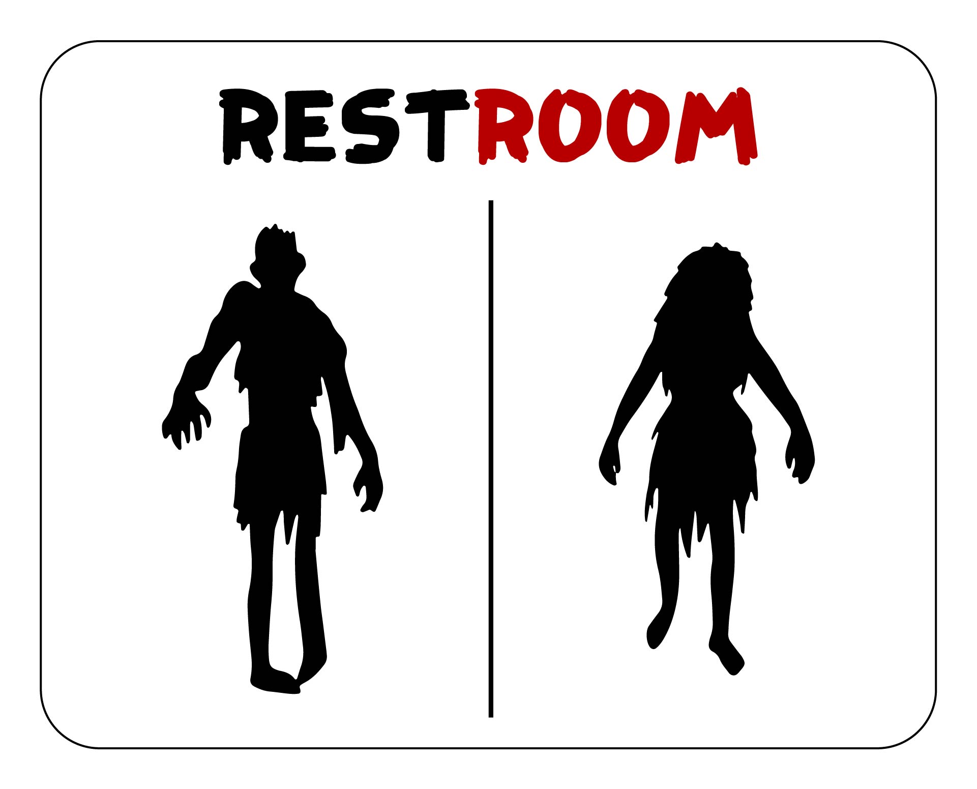 Printable Halloween Restroom Sign