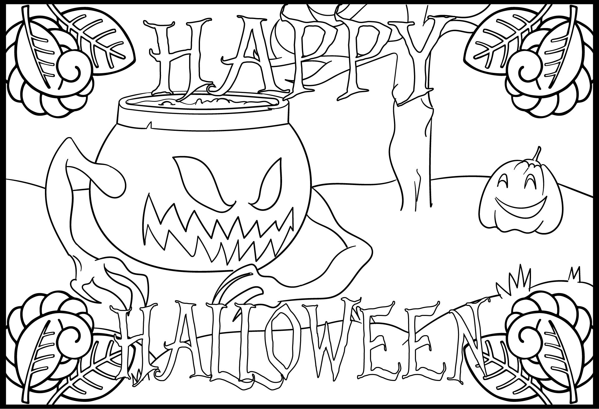 Printable Halloween Spooky Coloring Activities