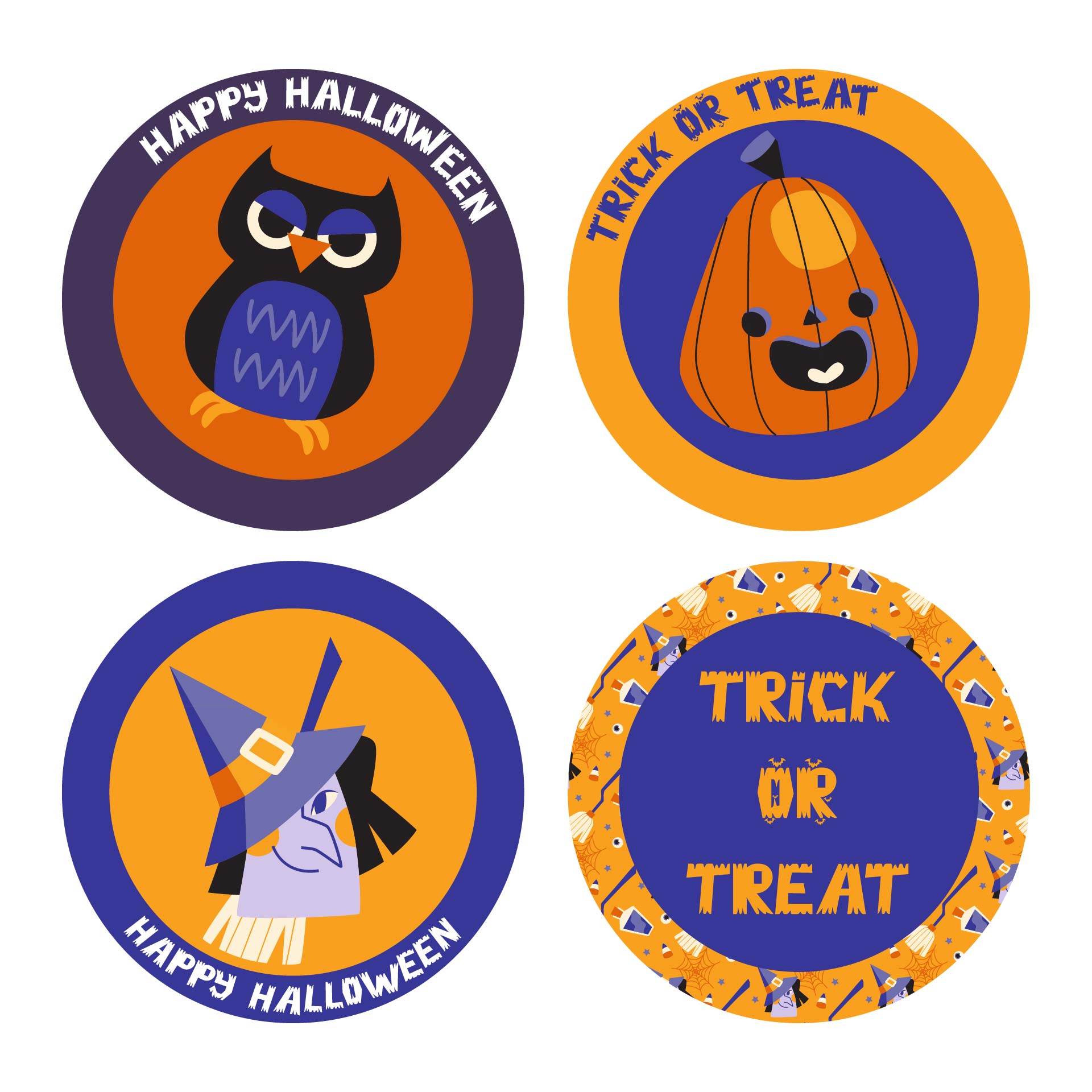 Printable Halloween Sticker Treat Labels