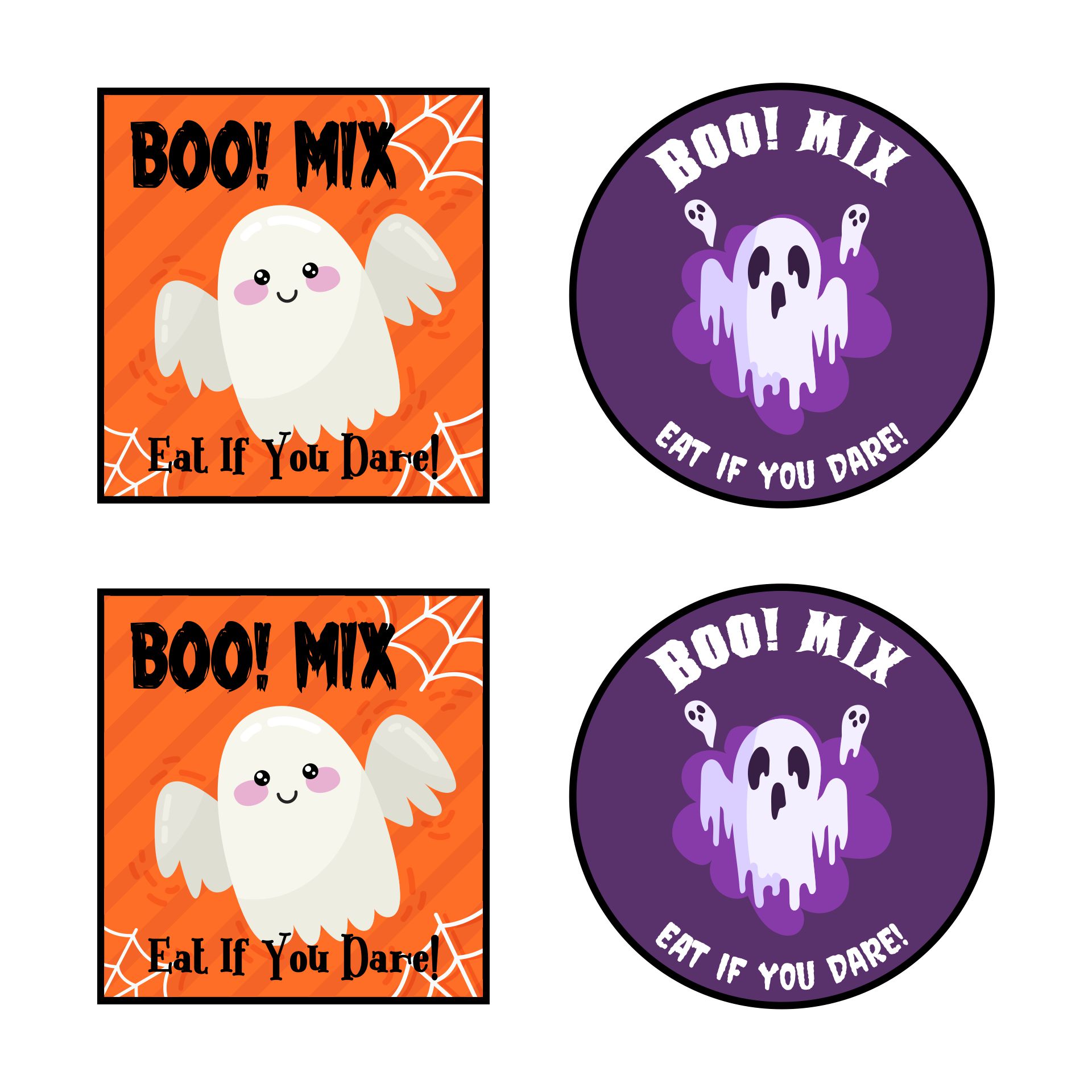 Printable Halloween Stuff Boo Mix Tags