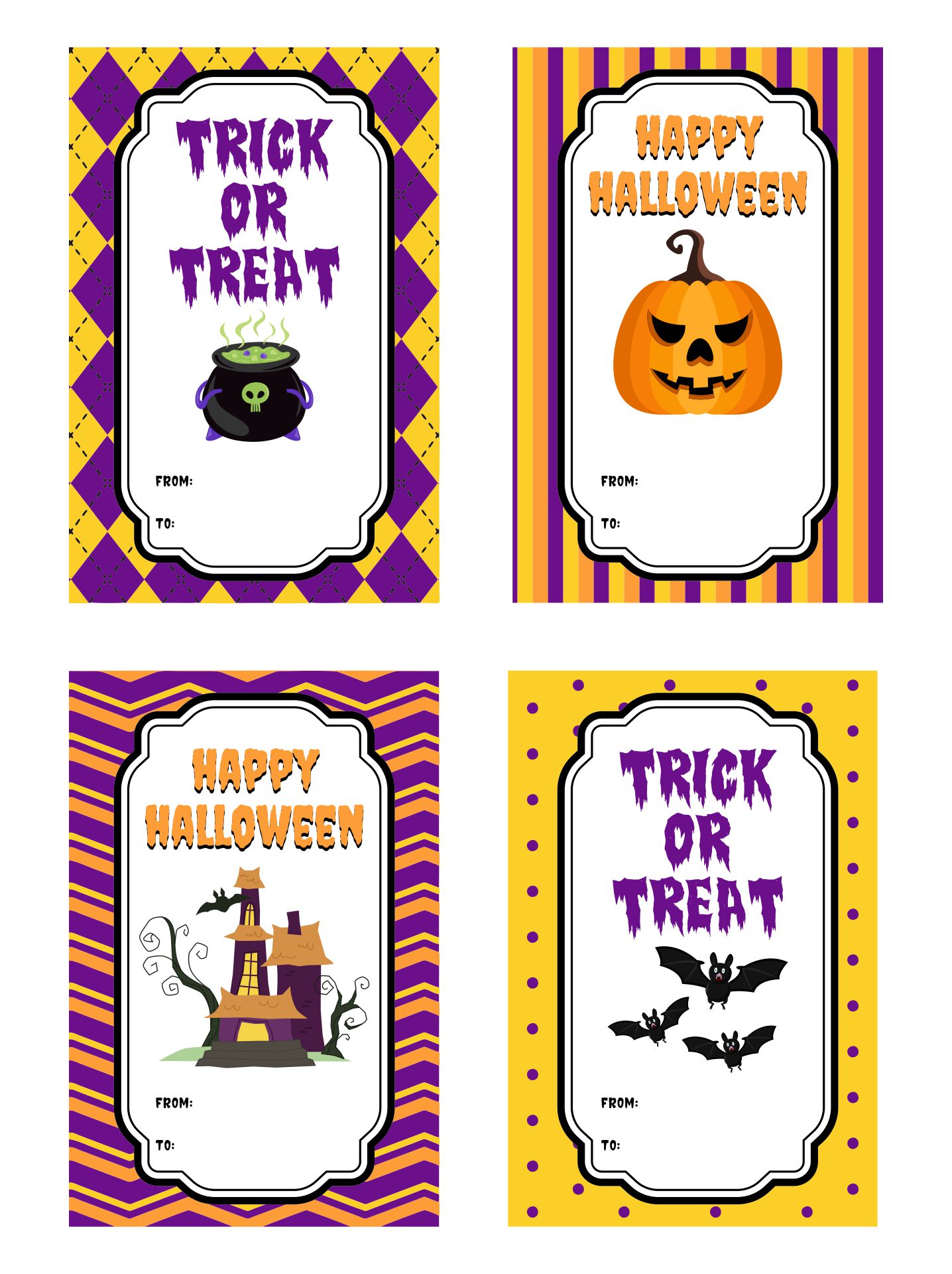 Printable Halloween Tags For Easy Small Gifts
