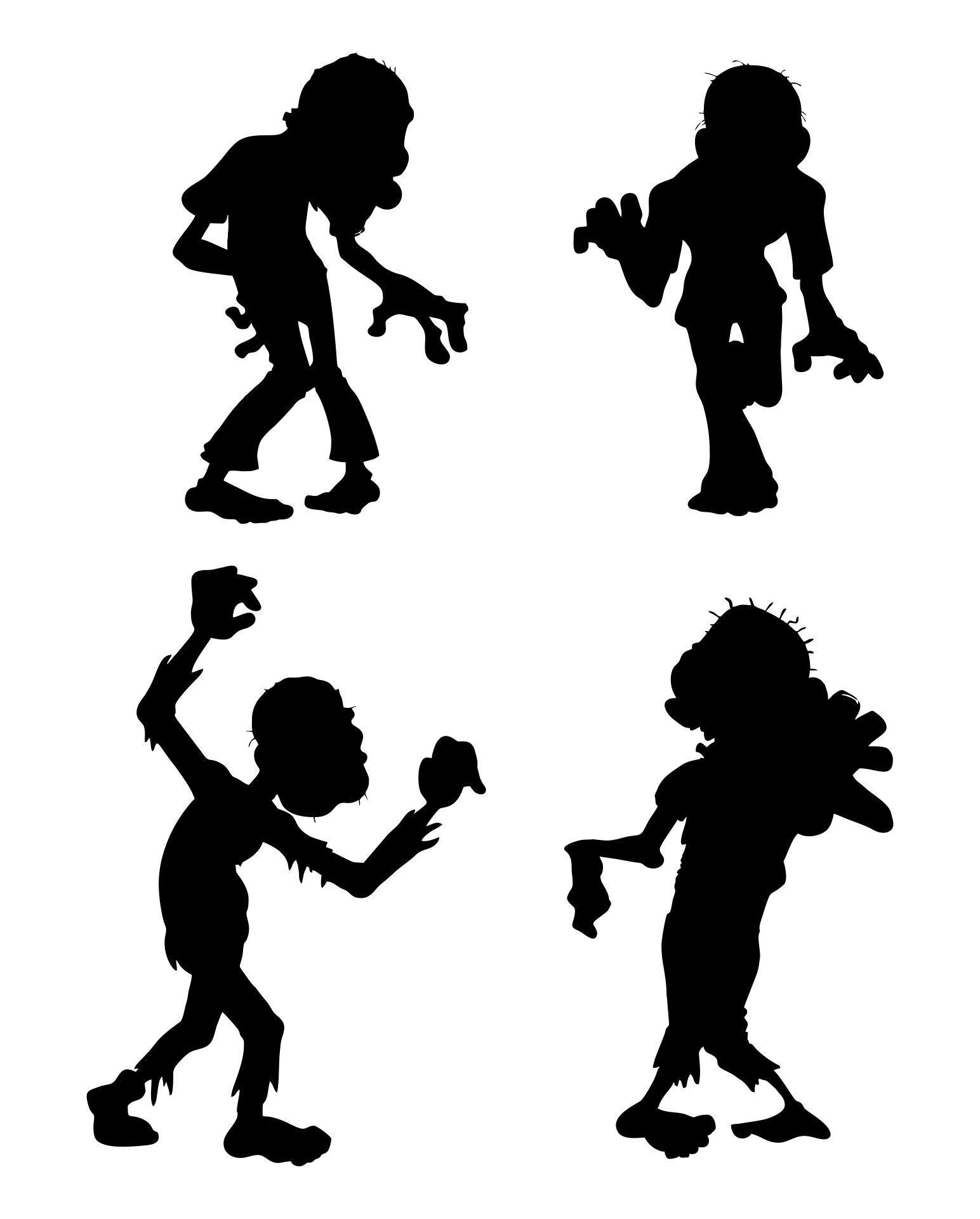 Printable Halloween Zombie Stencil Template