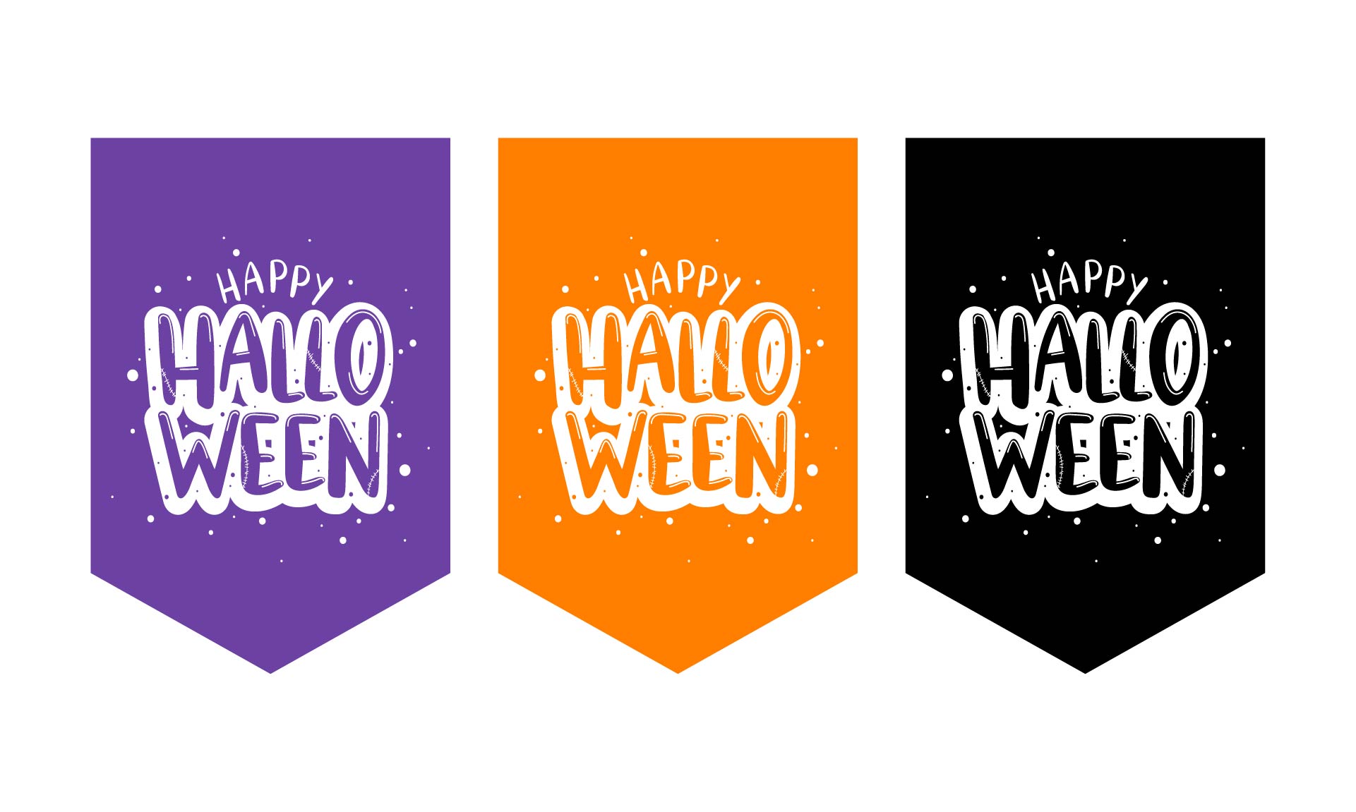 Printable Happy Halloween Bunting Banner