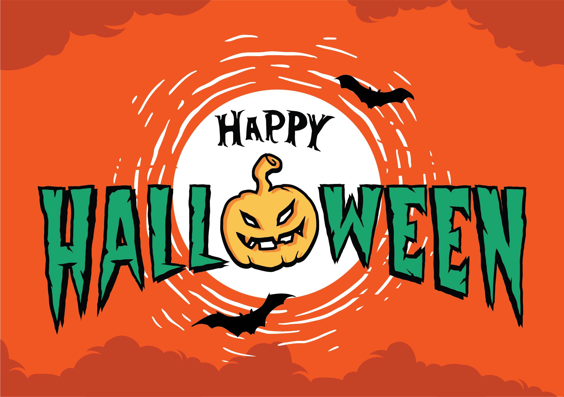 Printable Happy Halloween Sign Clip Art