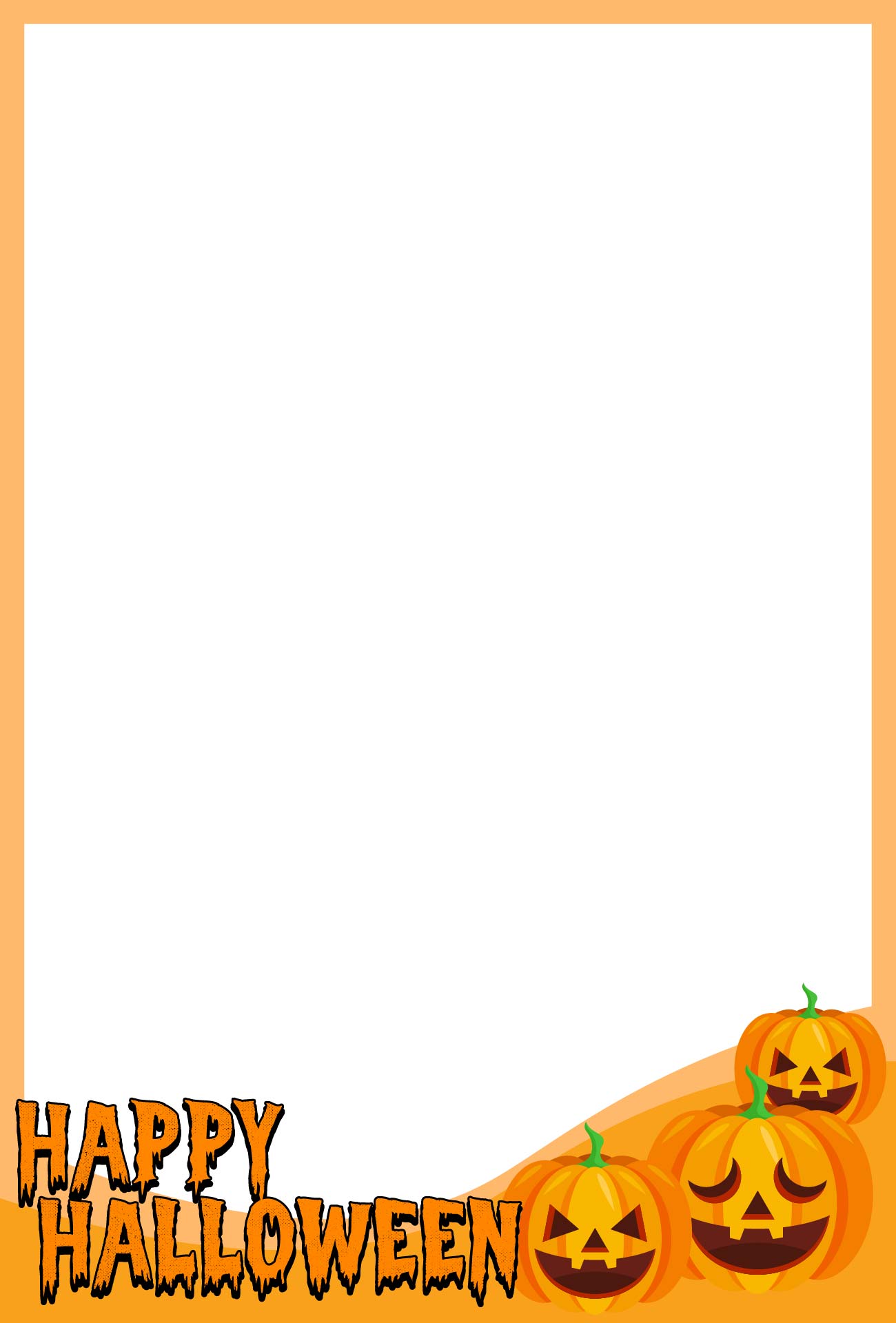 Printable Jack-o-Lanterns Halloween Border