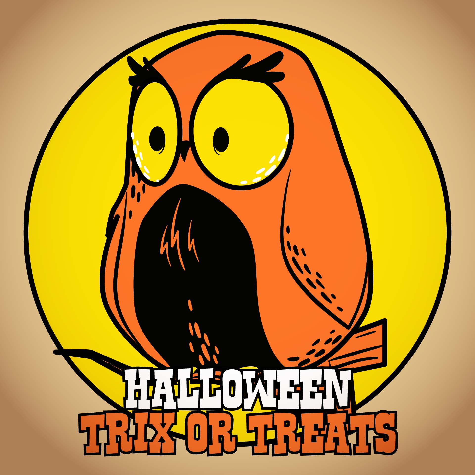 Printable Owl Trix Or Treats Vintage Halloween