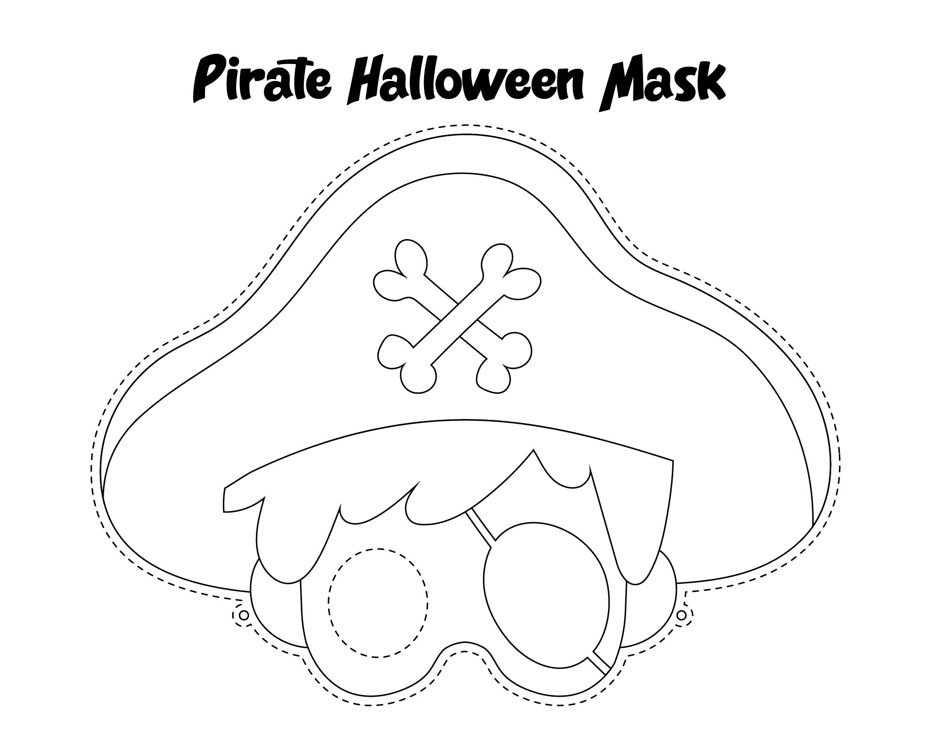 Printable Pirate Halloween Mask