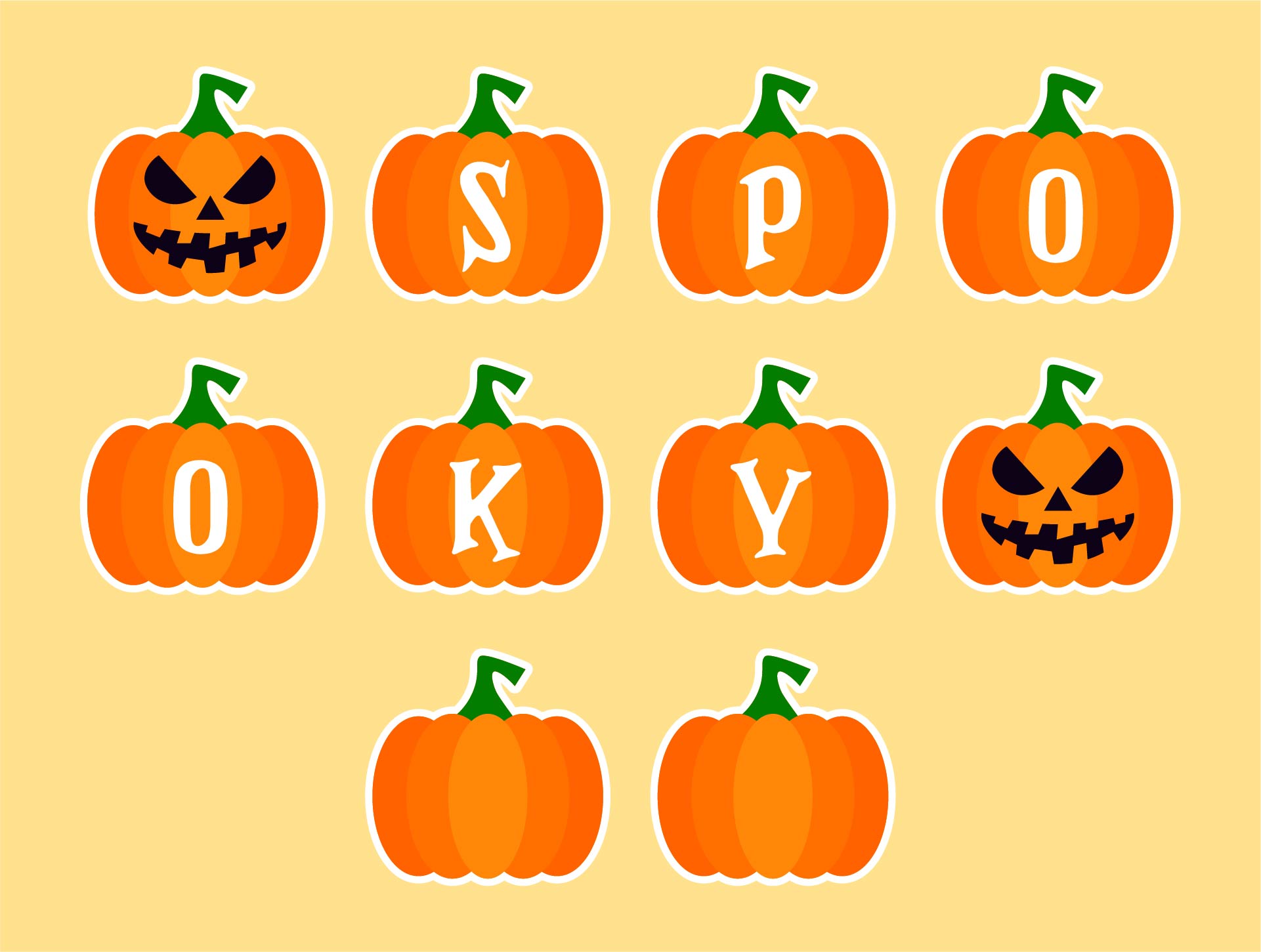 Printable Pumpkin Banner Template