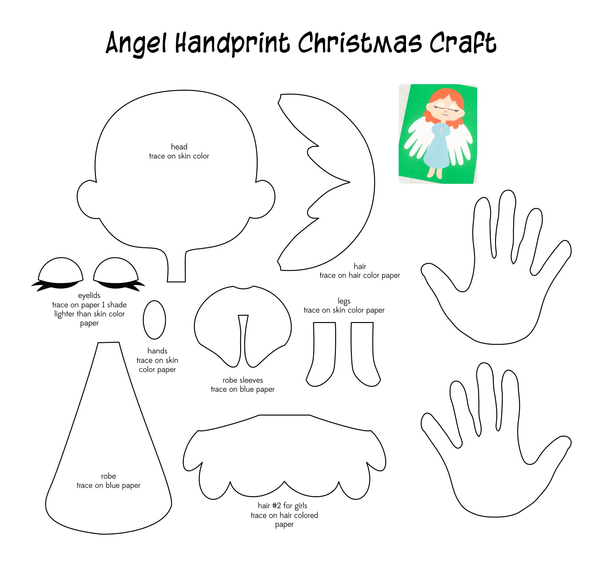 Printable Religious Christmas Crafts Template For Kindergarten